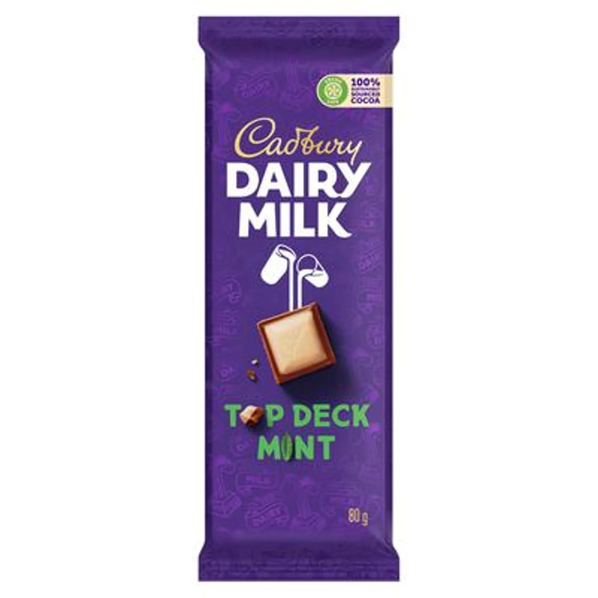 Cadbury Slab Top Deck with Mint 80g