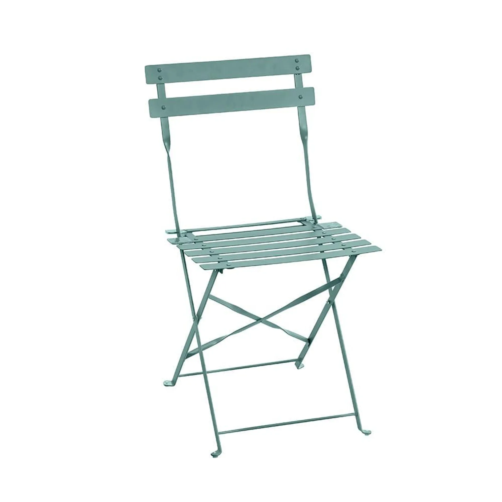 Michael Folding Bistro Chair Teal Matt Finish