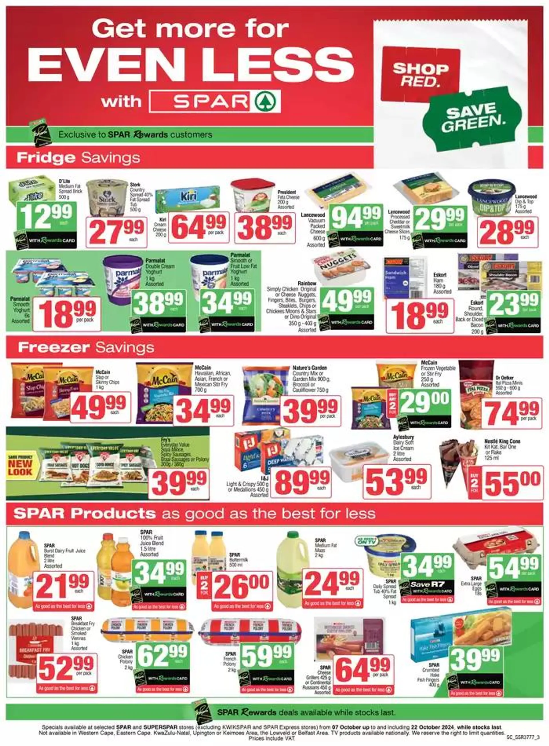 Specials Spar from 7 October to 22 October 2024 - Catalogue Page 3