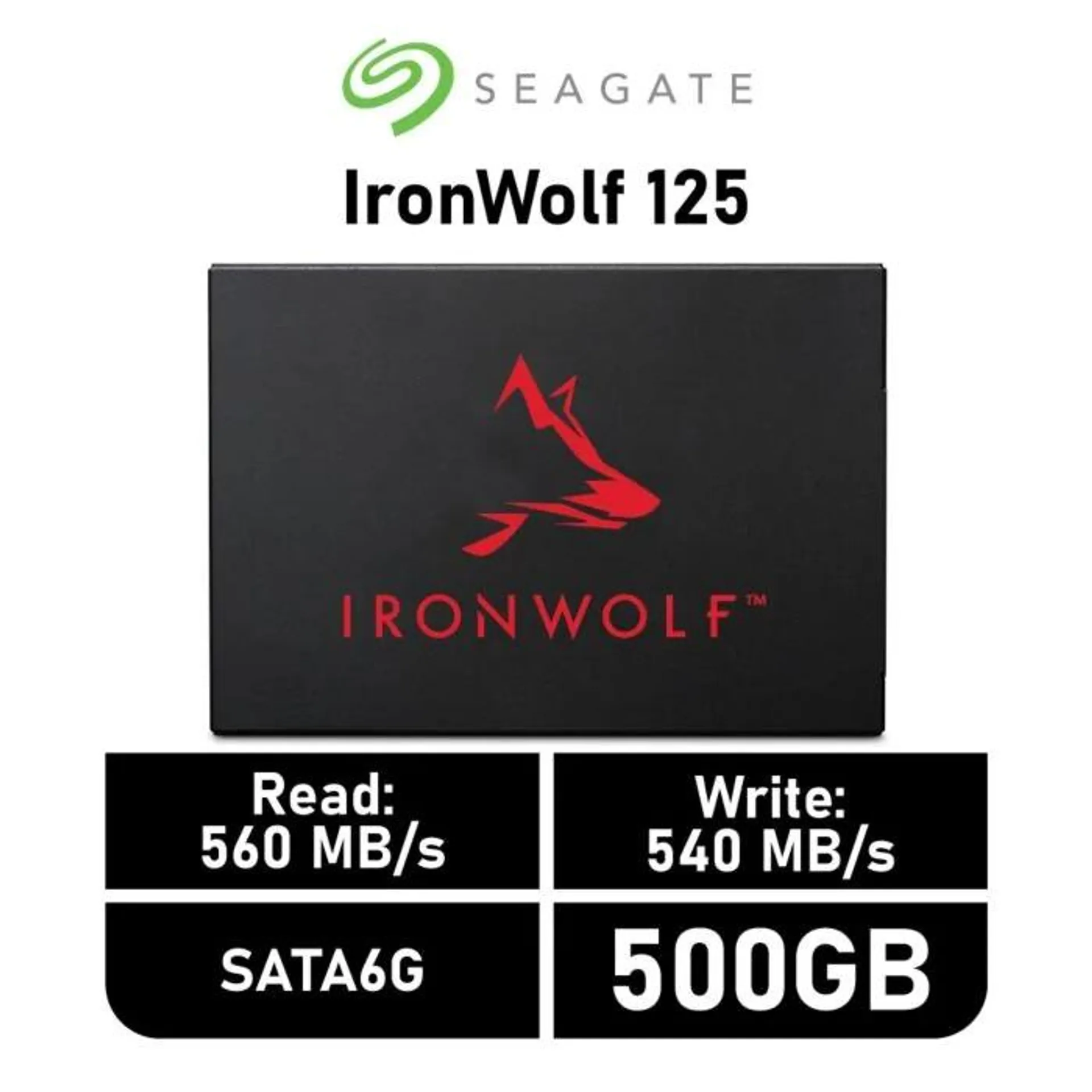Seagate IronWolf 125 500GB SATA6G ZA500NM1A002 2.5" Solid State Drive
