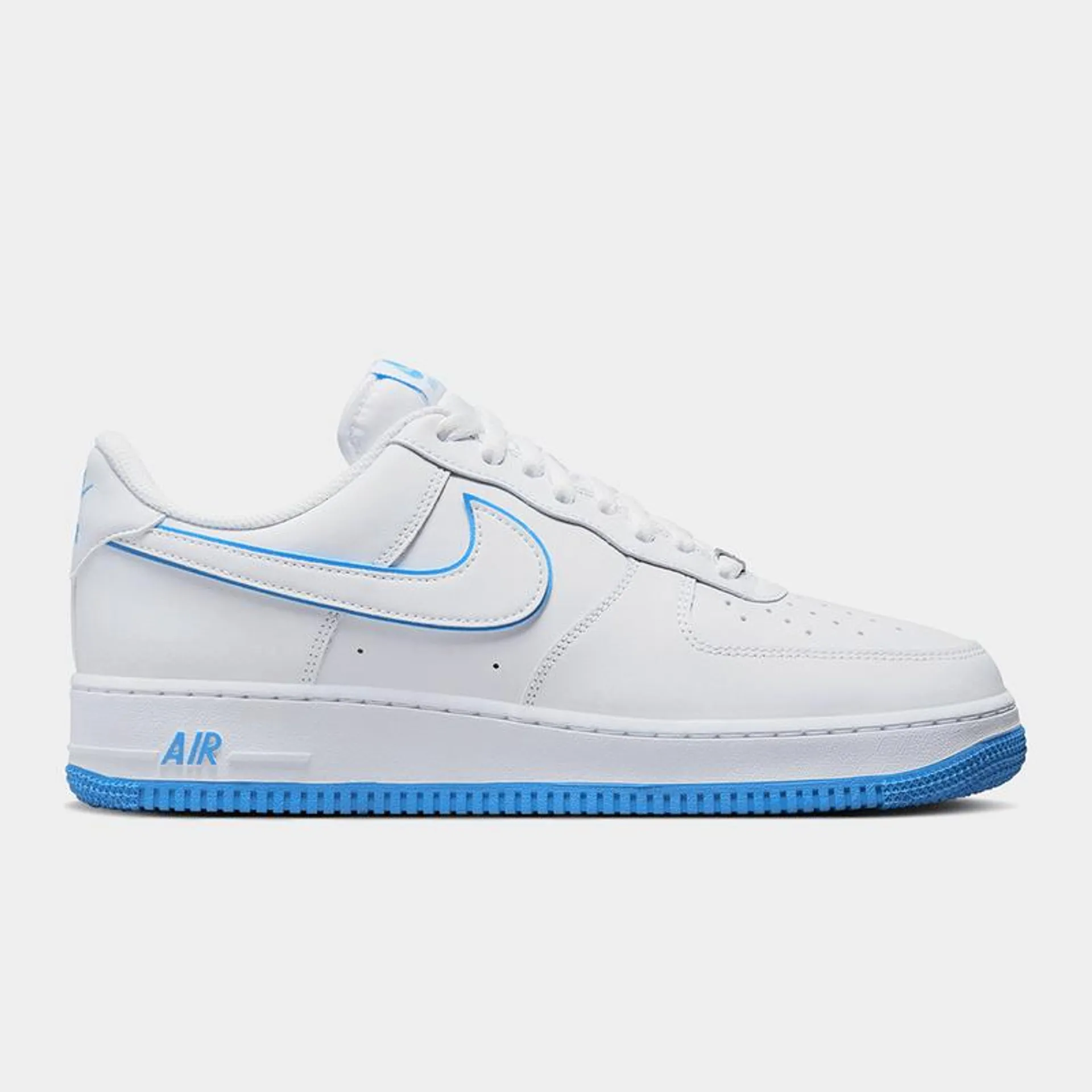 Nike Men's Air Force 1 '07 White/White/University Blue Sneaker
