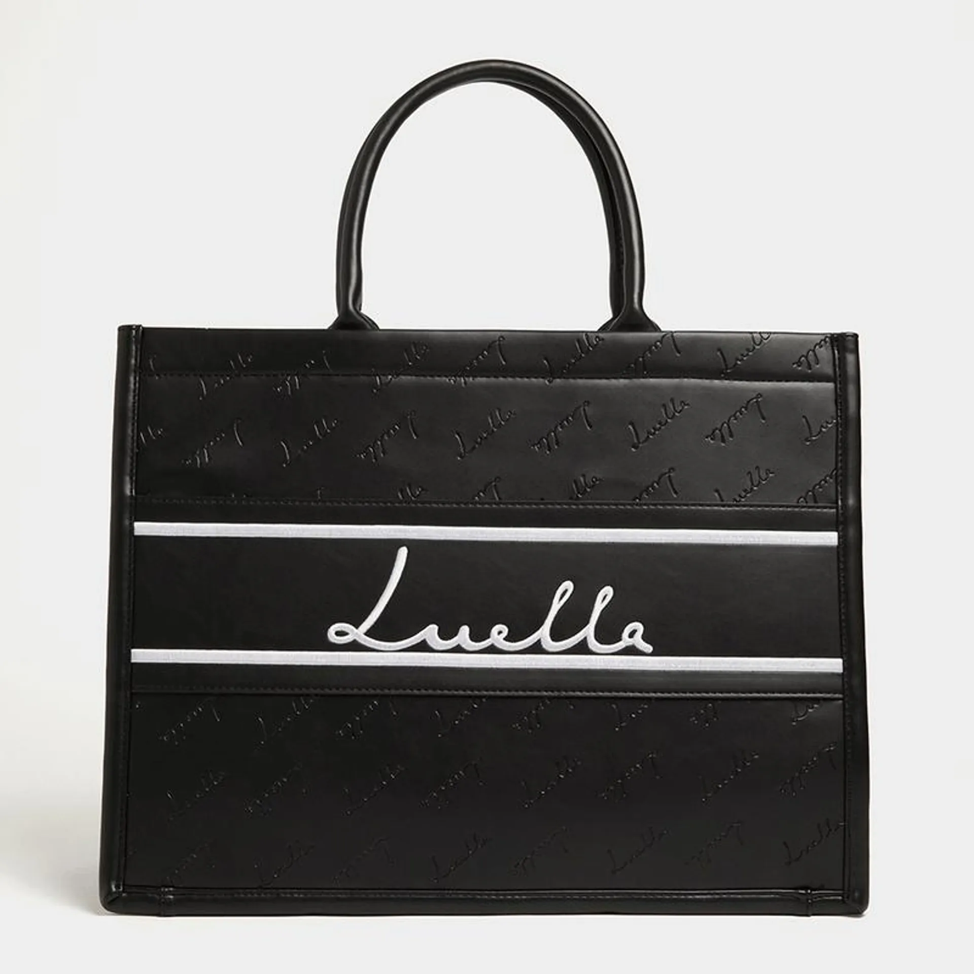 Luella Embossed Branded Large Tote Bag