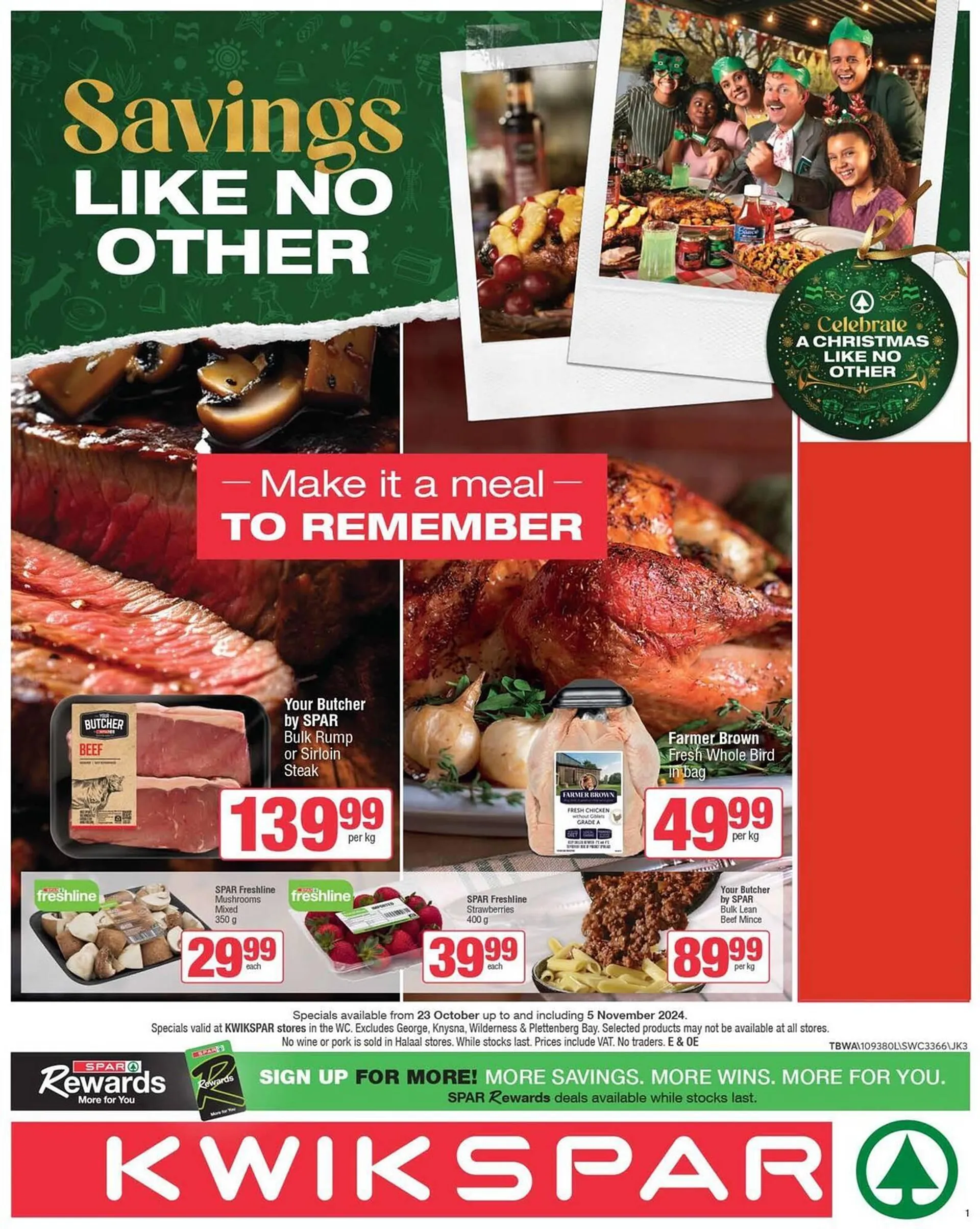 KwikSpar catalogue from 23 October to 5 November 2024 - Catalogue Page 1