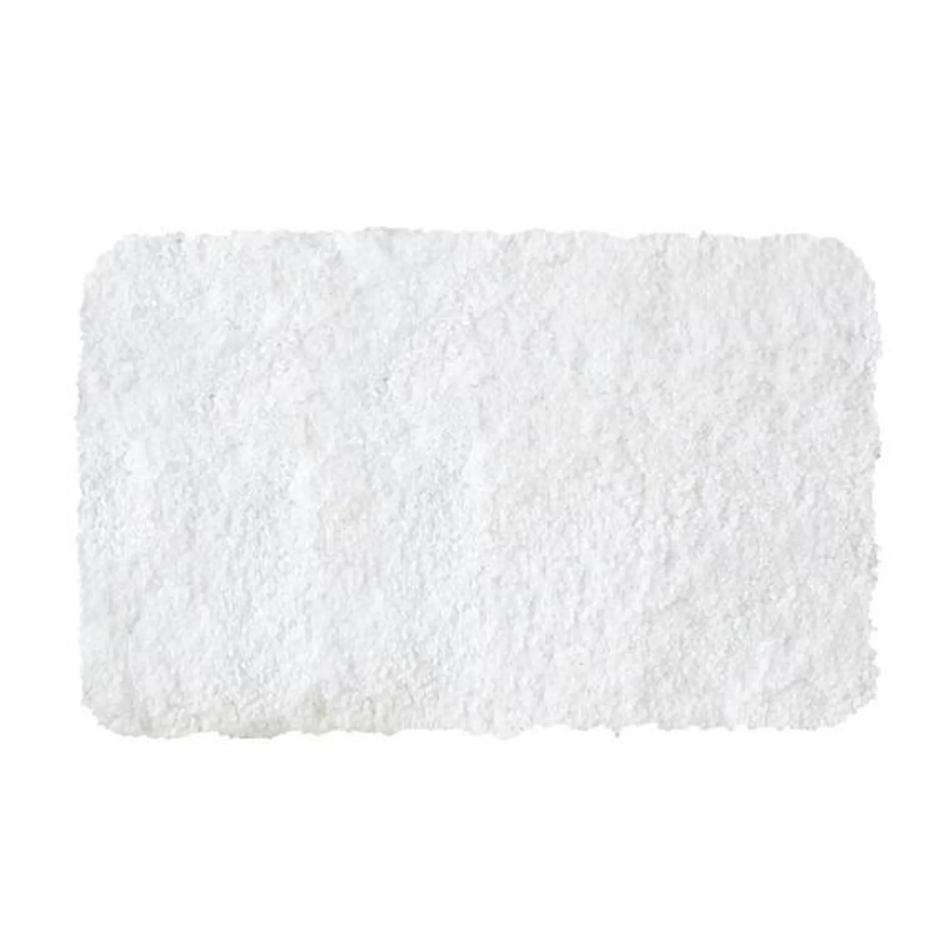 Dulce Shaggy Long Pile Bath Mat White WHITE