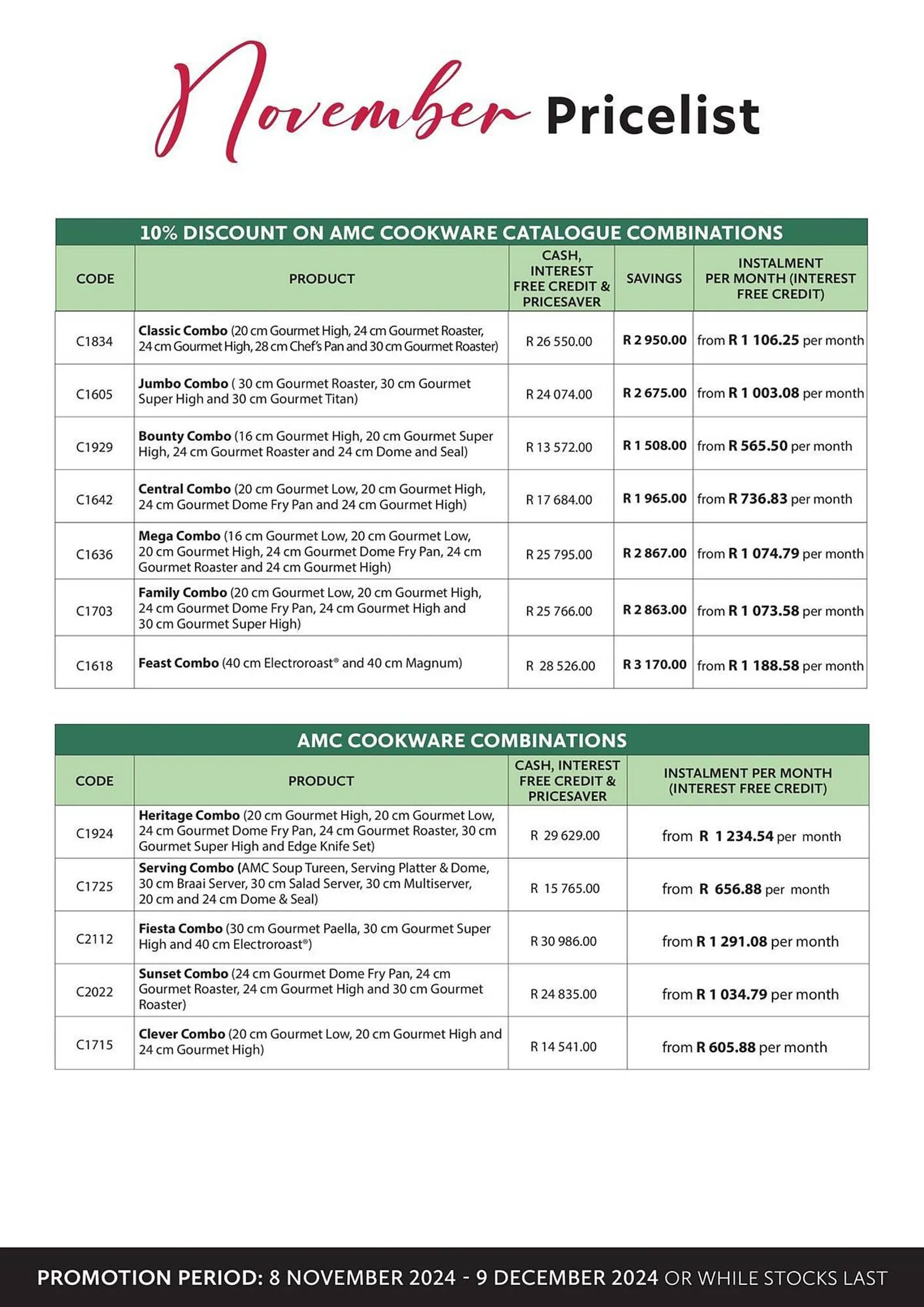 AMC Cookware catalogue from 8 November to 9 December 2024 - Catalogue Page 12