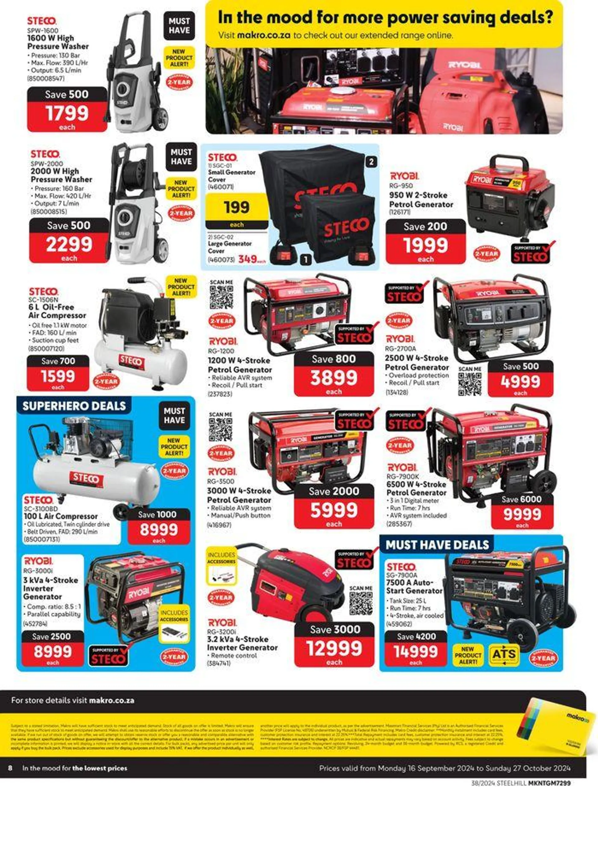 Makro : Ryobi from 16 September to 27 October 2024 - Catalogue Page 8