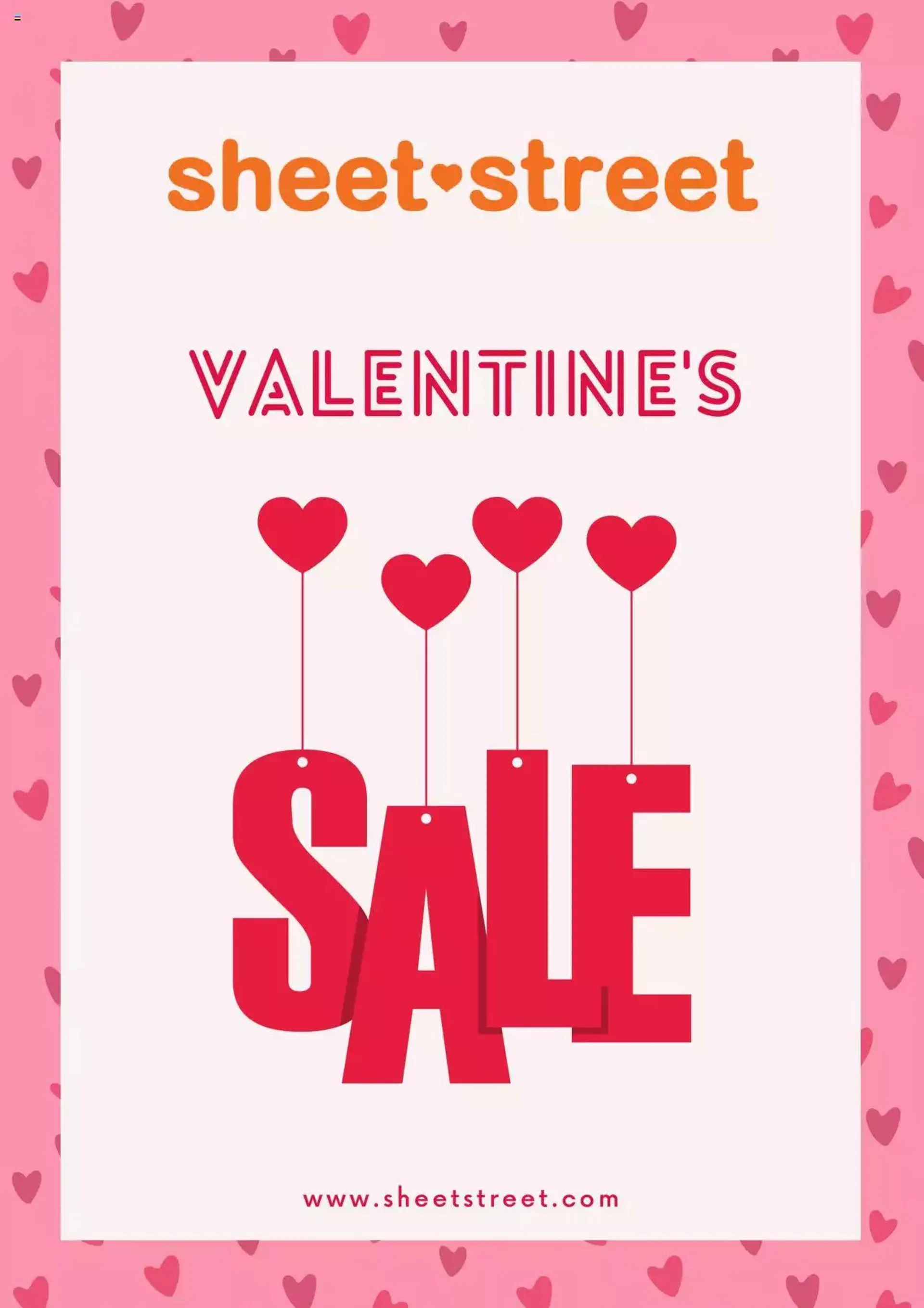 Sheet Street - Valentine's Specials - 29 January 14 February 2024
