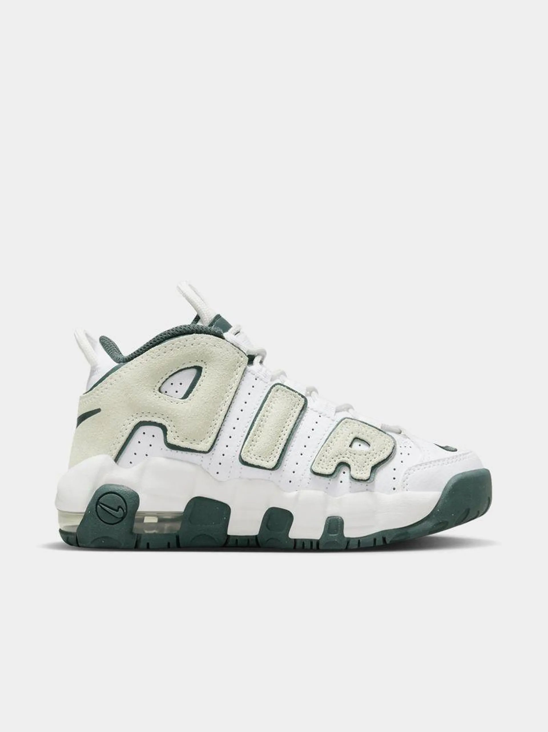 Nike Kids Air More Uptempo White/Green Sneaker