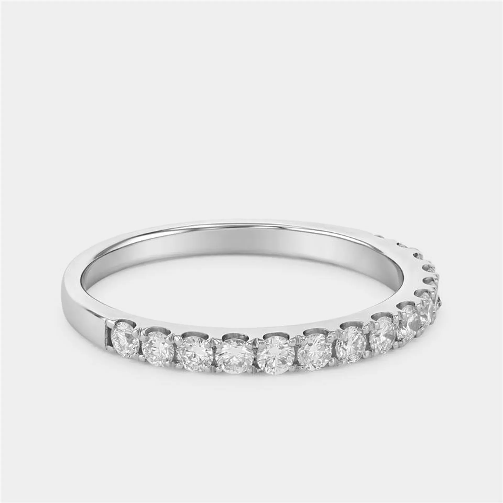 White Gold 0.5ct Lab Grown Diamond Eternity Ring