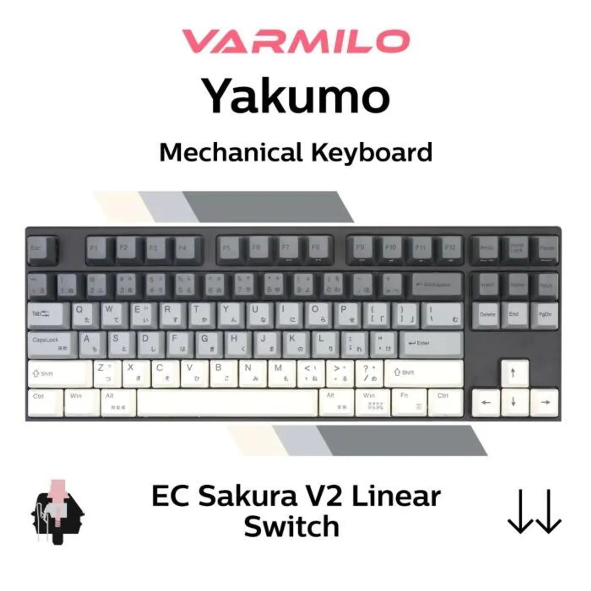 Varmilo MA87 V2 Yakumo EC Sakura V2 A33A007A9A3A04A008 TKL Size Mechanical Keyboard