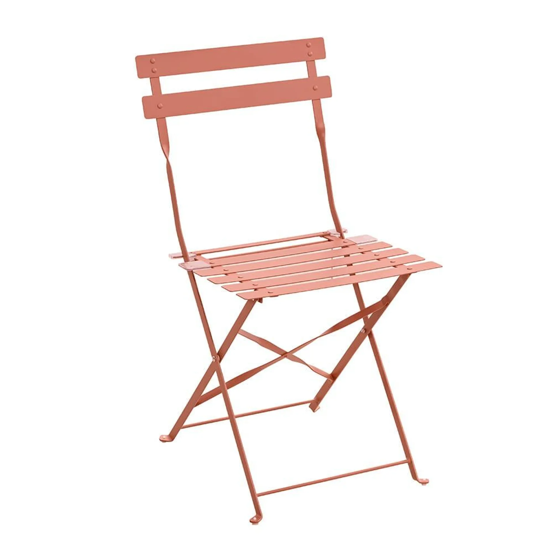 Michael Folding Bistro Chair Salmon Matt Finish