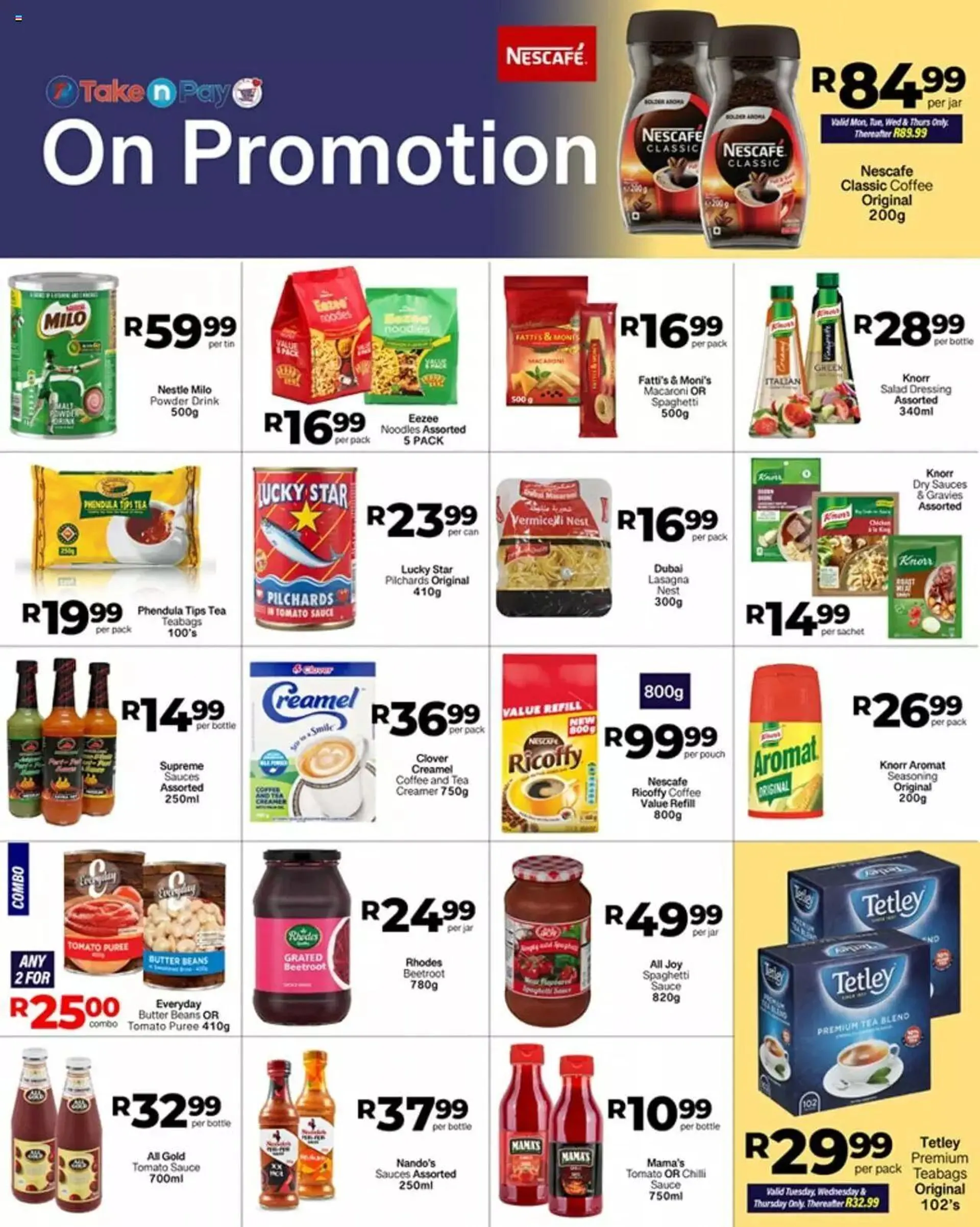 Take n Pay Specials - 1