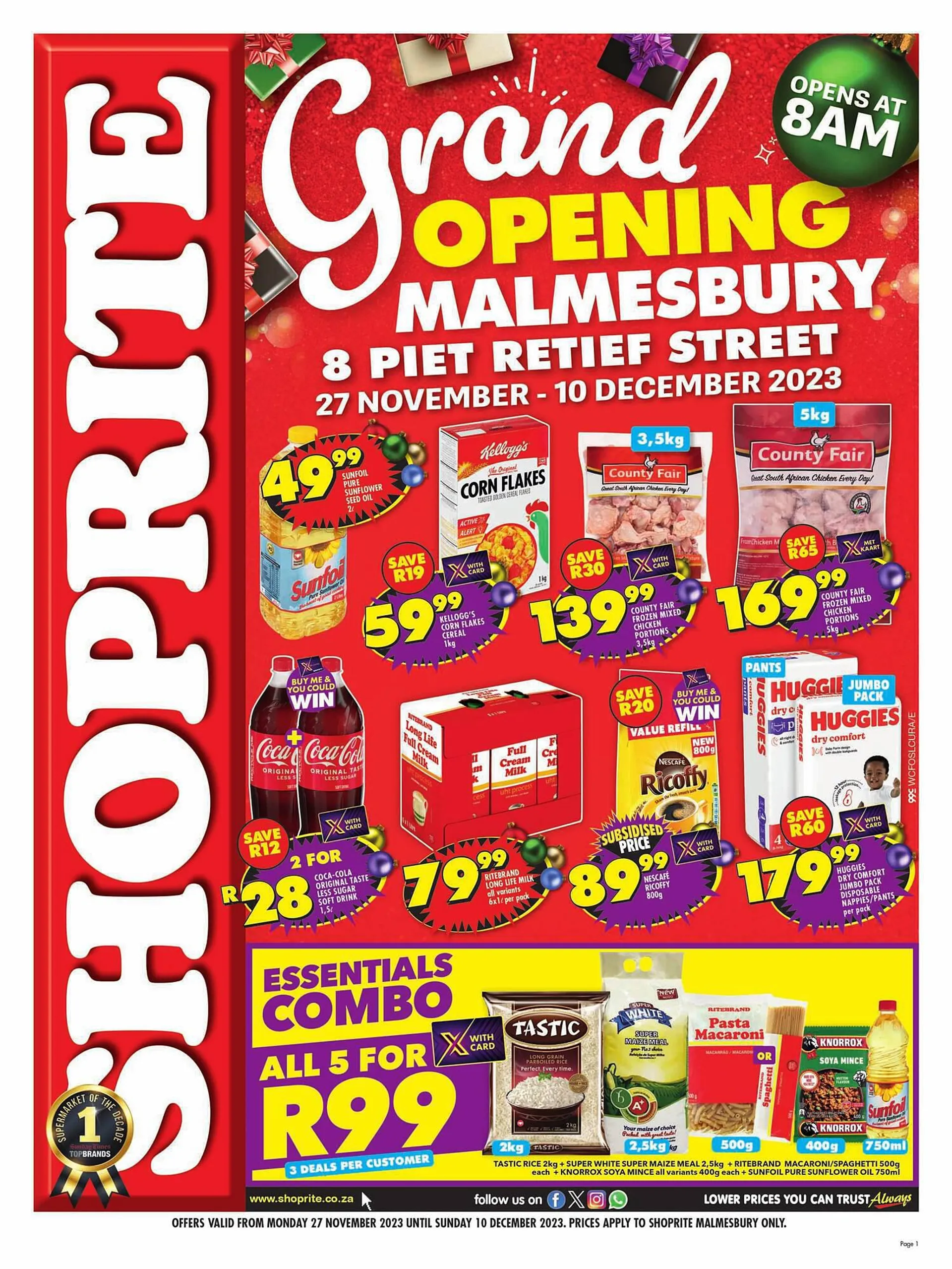 Shoprite catalogue from 10 December to 27 December 2023 - Catalogue Page 1