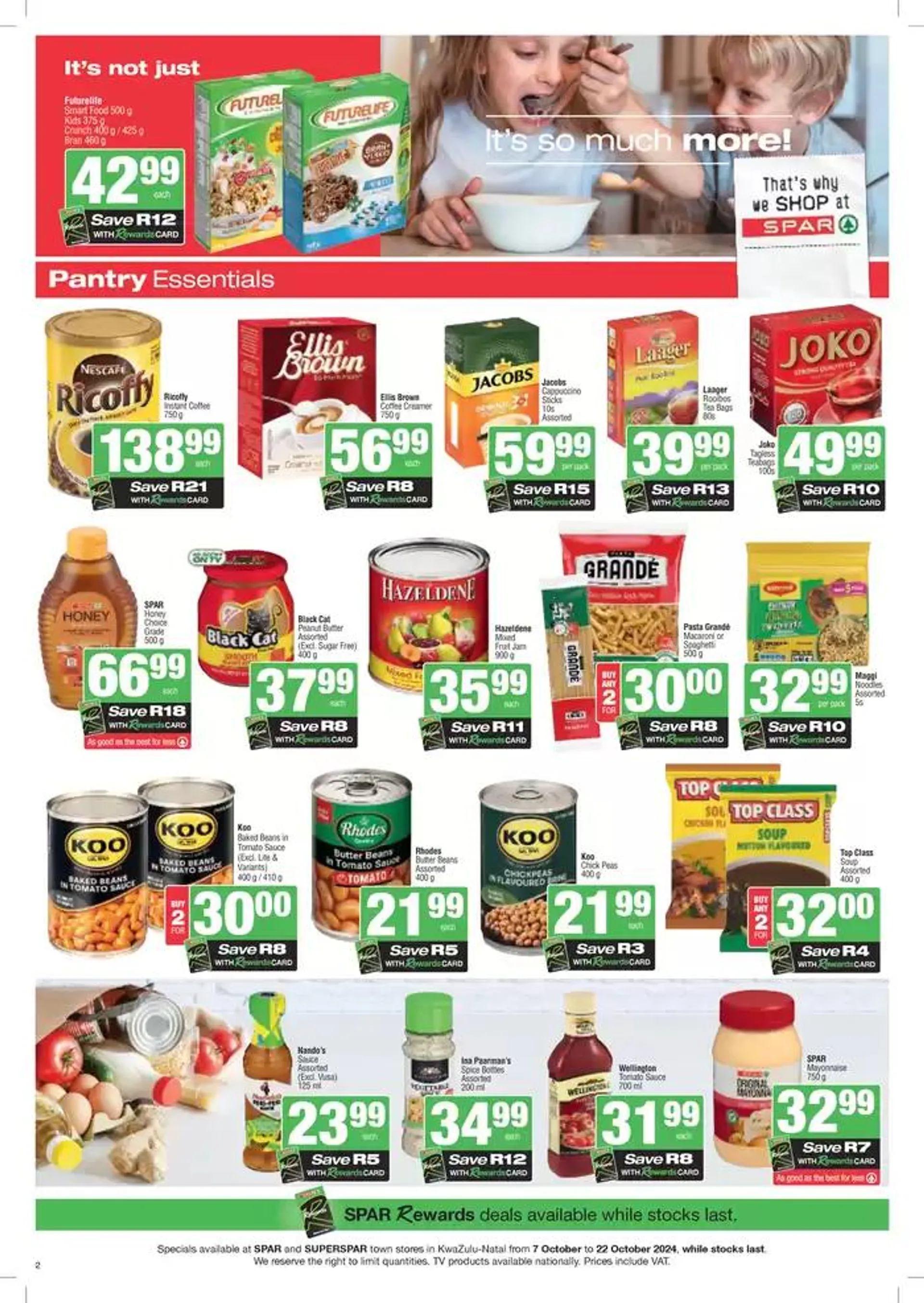 Specials Spar from 7 October to 22 October 2024 - Catalogue Page 2