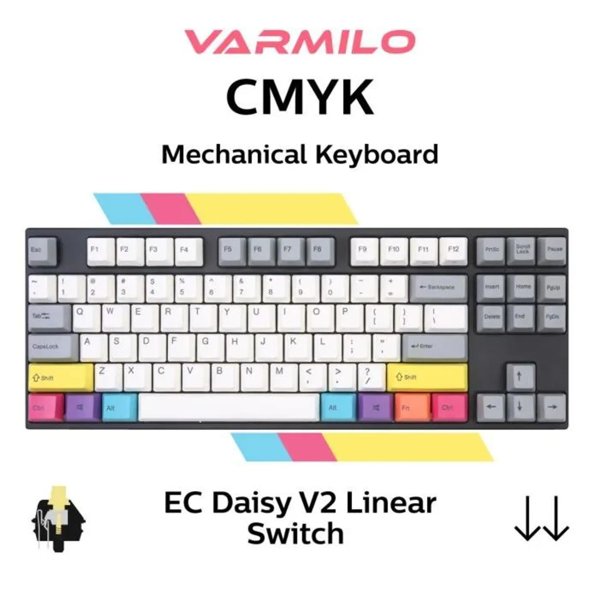 Varmilo MA87 V2 CMYK EC Daisy V2 A33A024A8A3A01A007 TKL Size Mechanical Keyboard