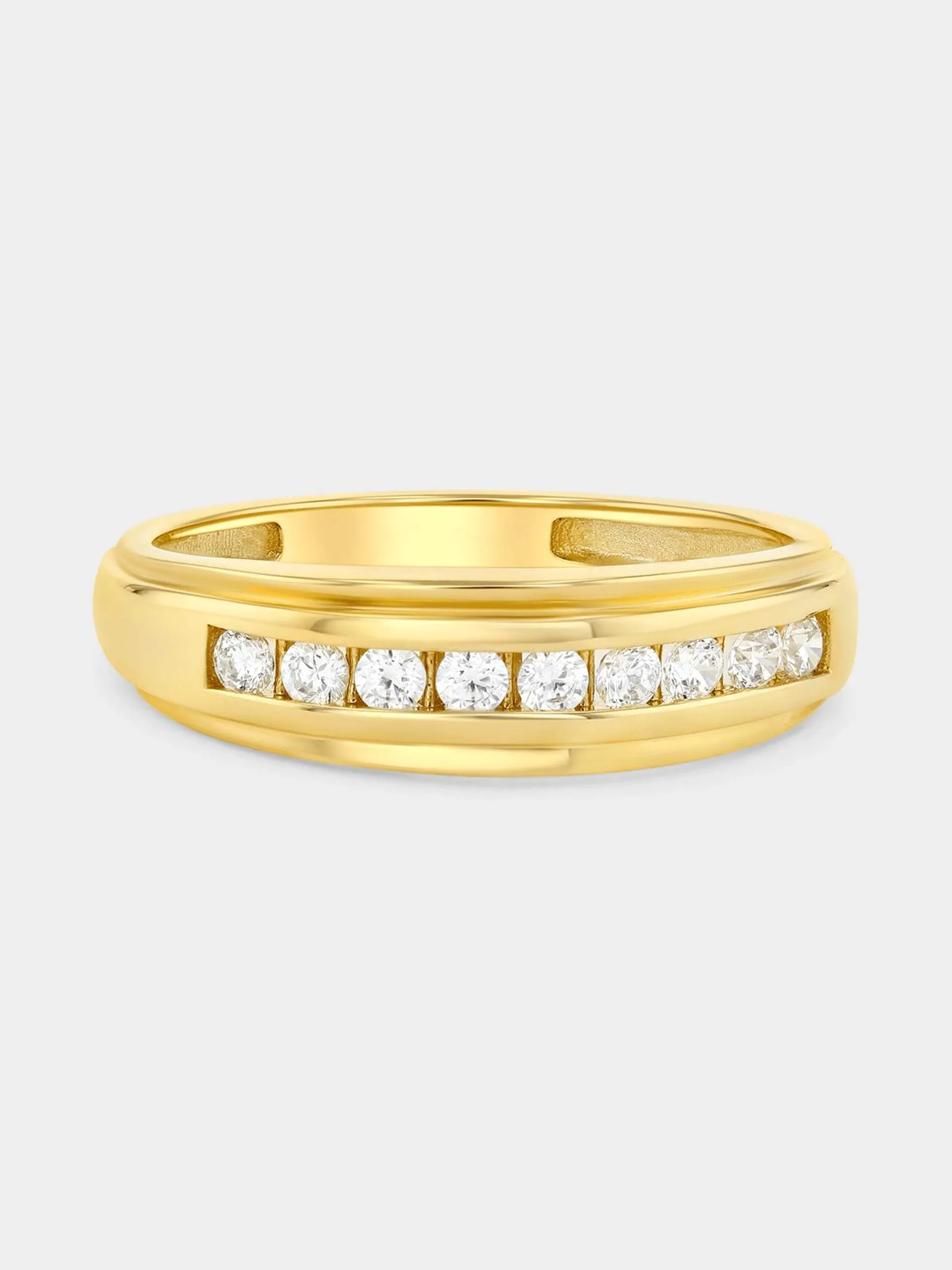 Yellow Gold 0.49ct Lab Grown Diamond Channel Ring