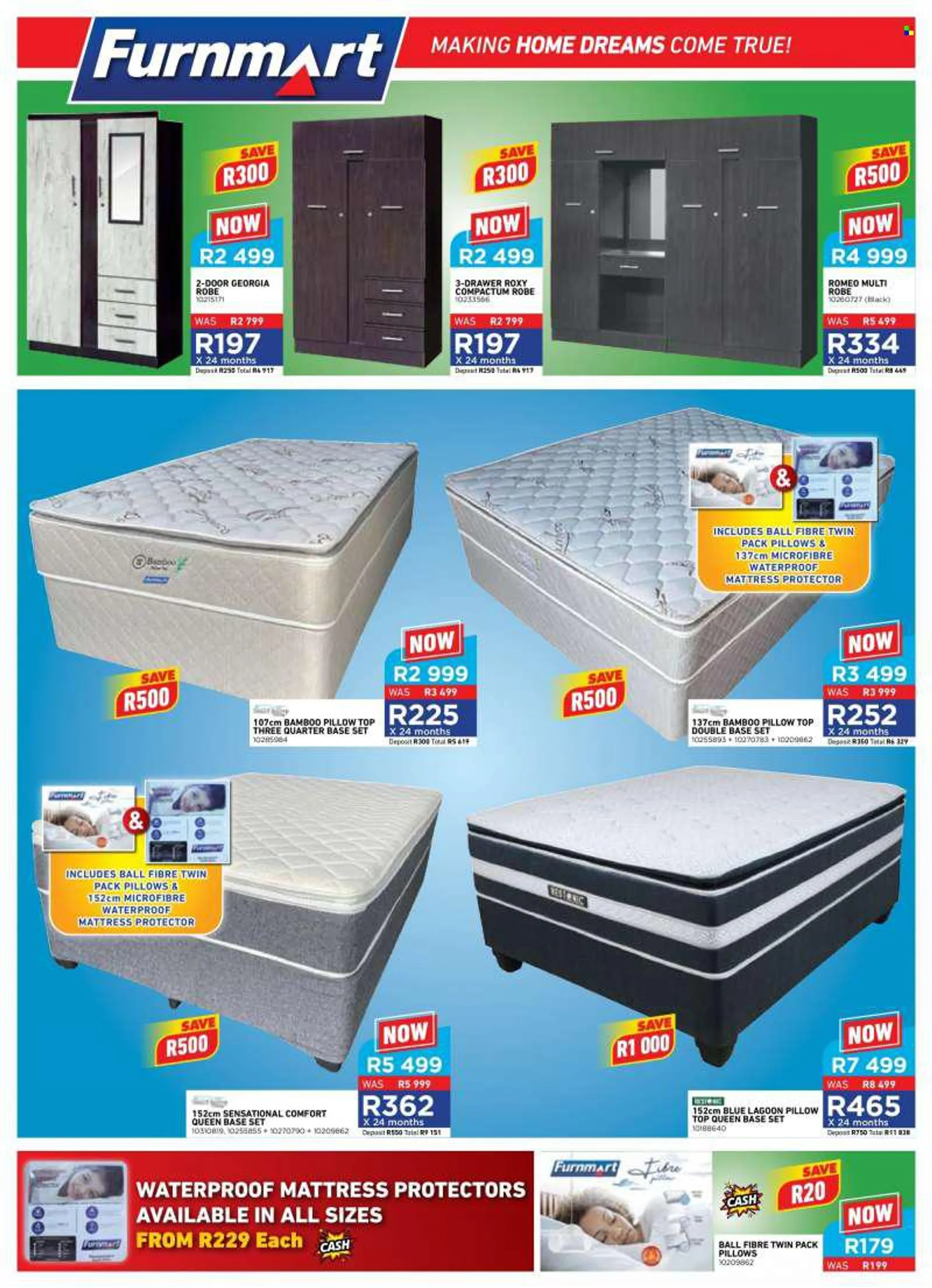 Furnmart catalogue  - 11/07/2022 - 13/08/2022 - Sales products - base set, mattress, mattress protector. Page 2.