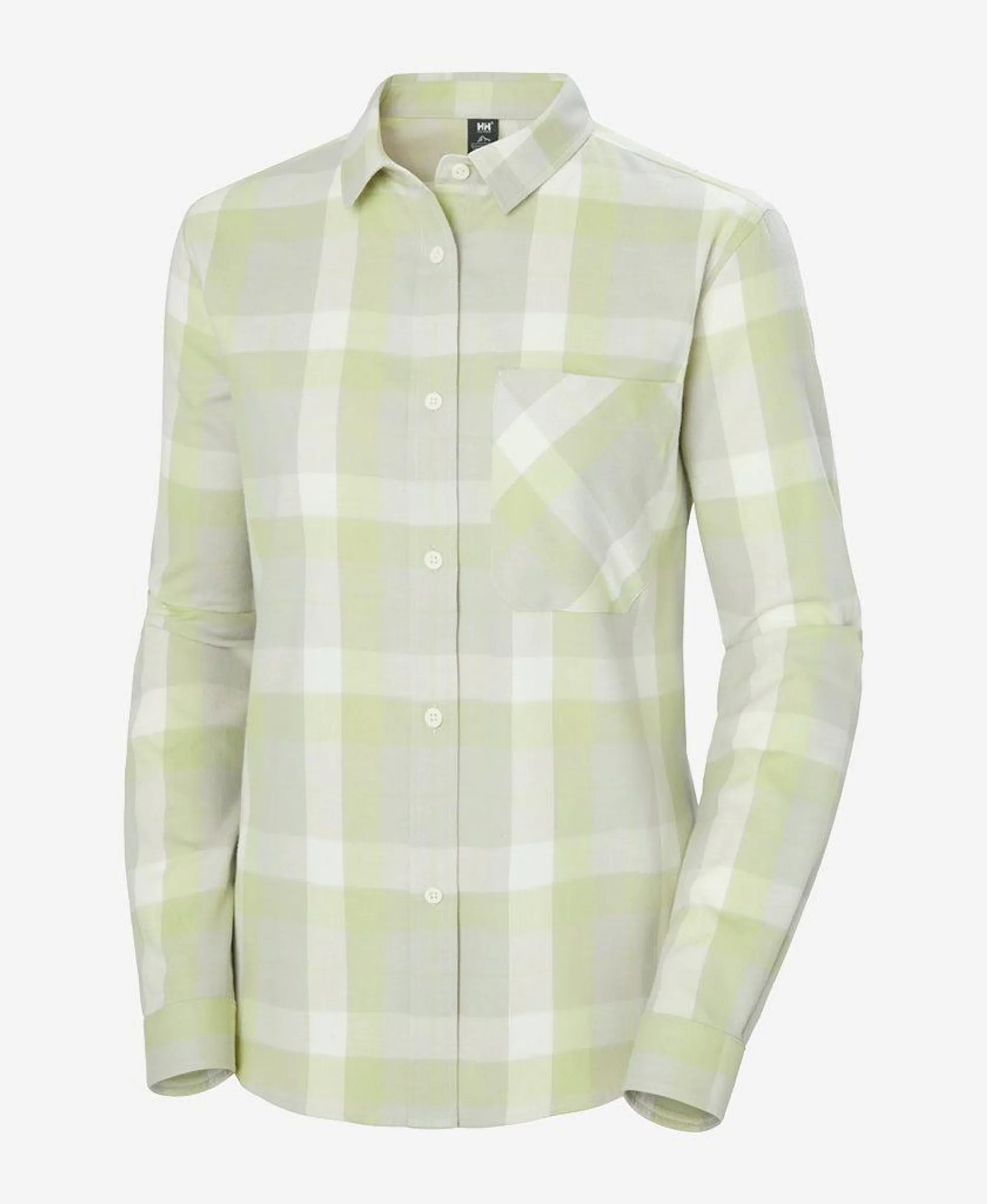 W LOKKA ORGANIC FLANNEL LS SHIRT, Iced Matcha