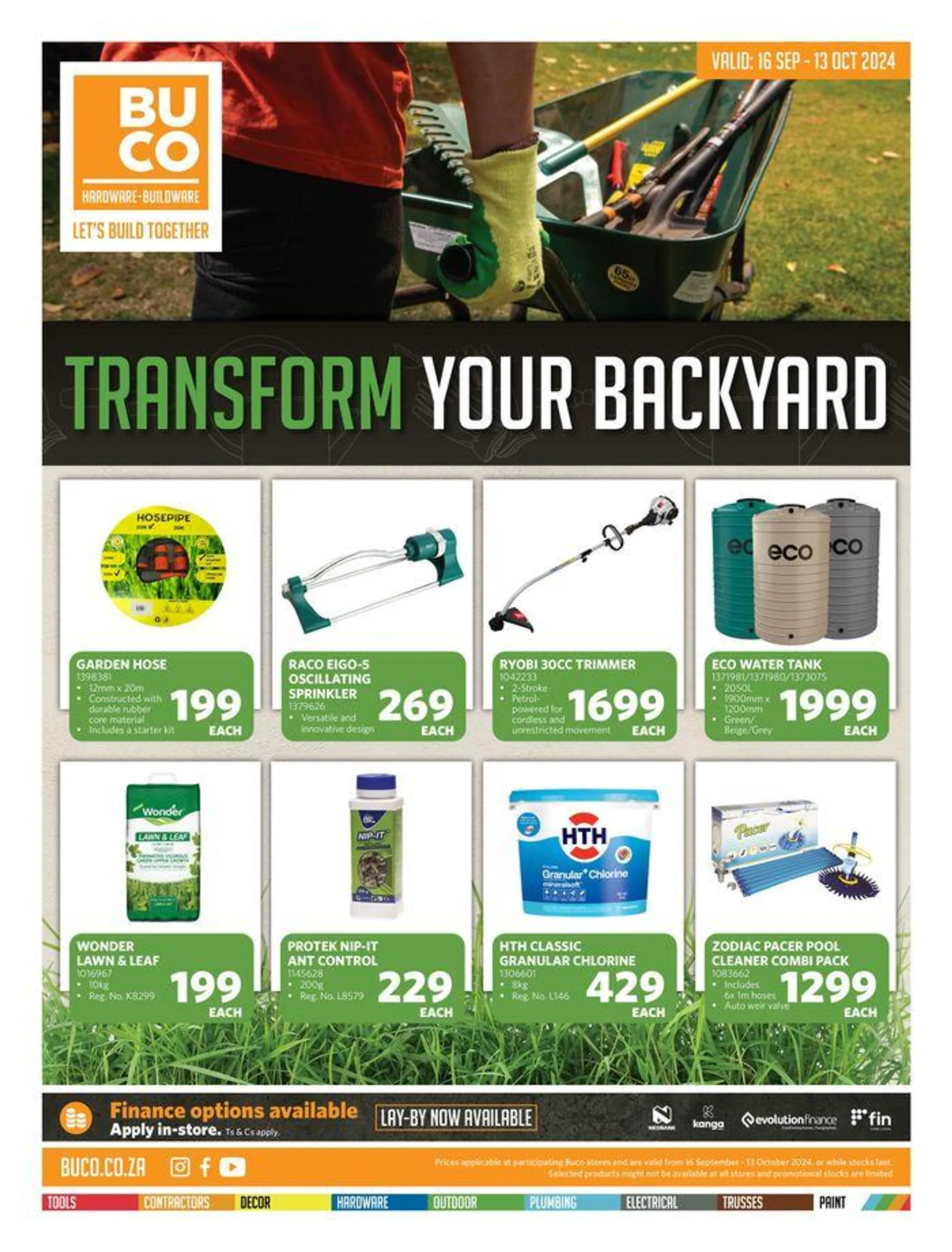 BUCO Garden Promotion from 17 September to 13 October 2024 - Catalogue Page 1