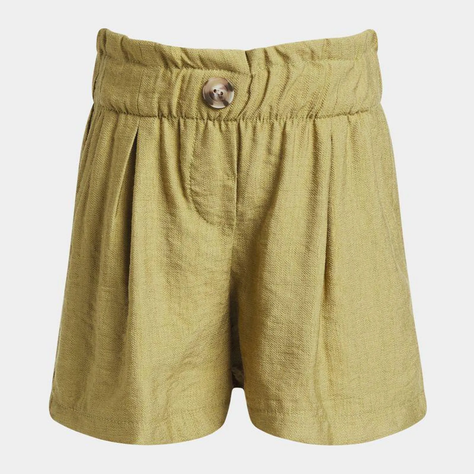 Younger Girls Faux Linen Shorts