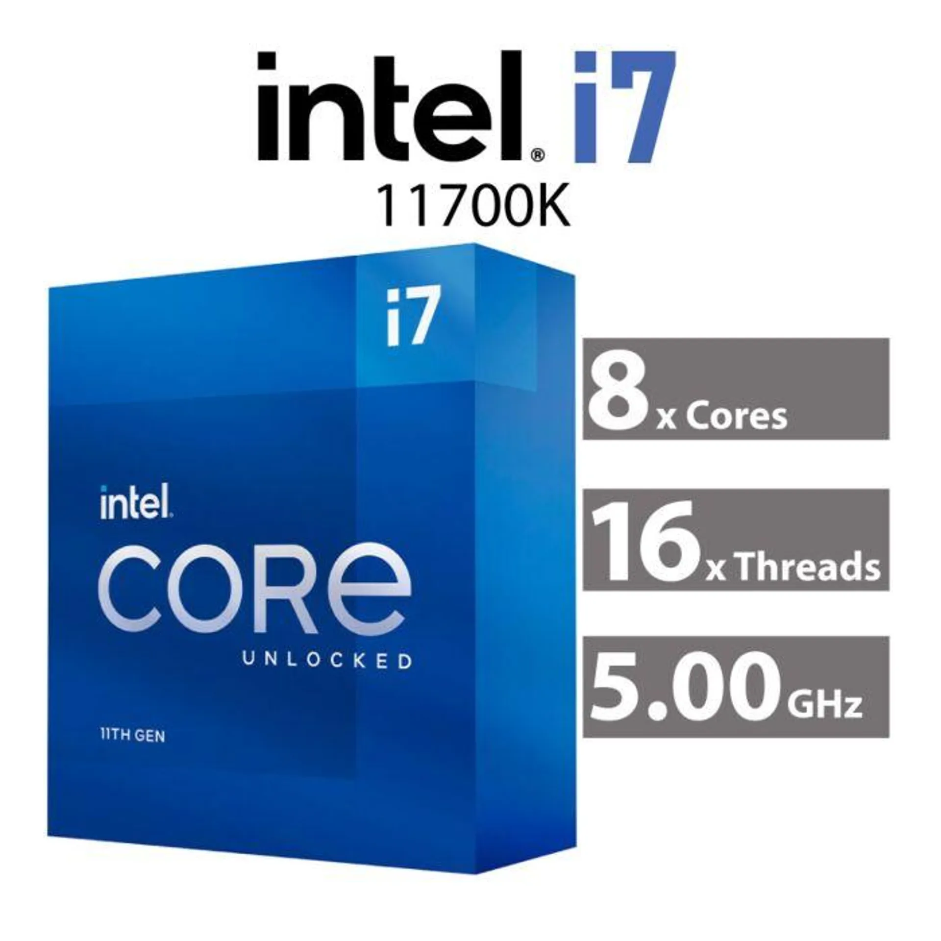 Intel Core i7-11700K Rocket Lake 8-Core 3.60GHz LGA1200 125W BX8070811700K Desktop Processor