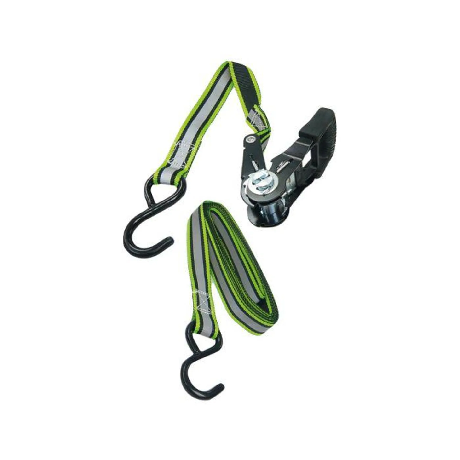 RATCHET TIE DOWN REFLECTIVE STRAP 4 PIECE - 3.6M