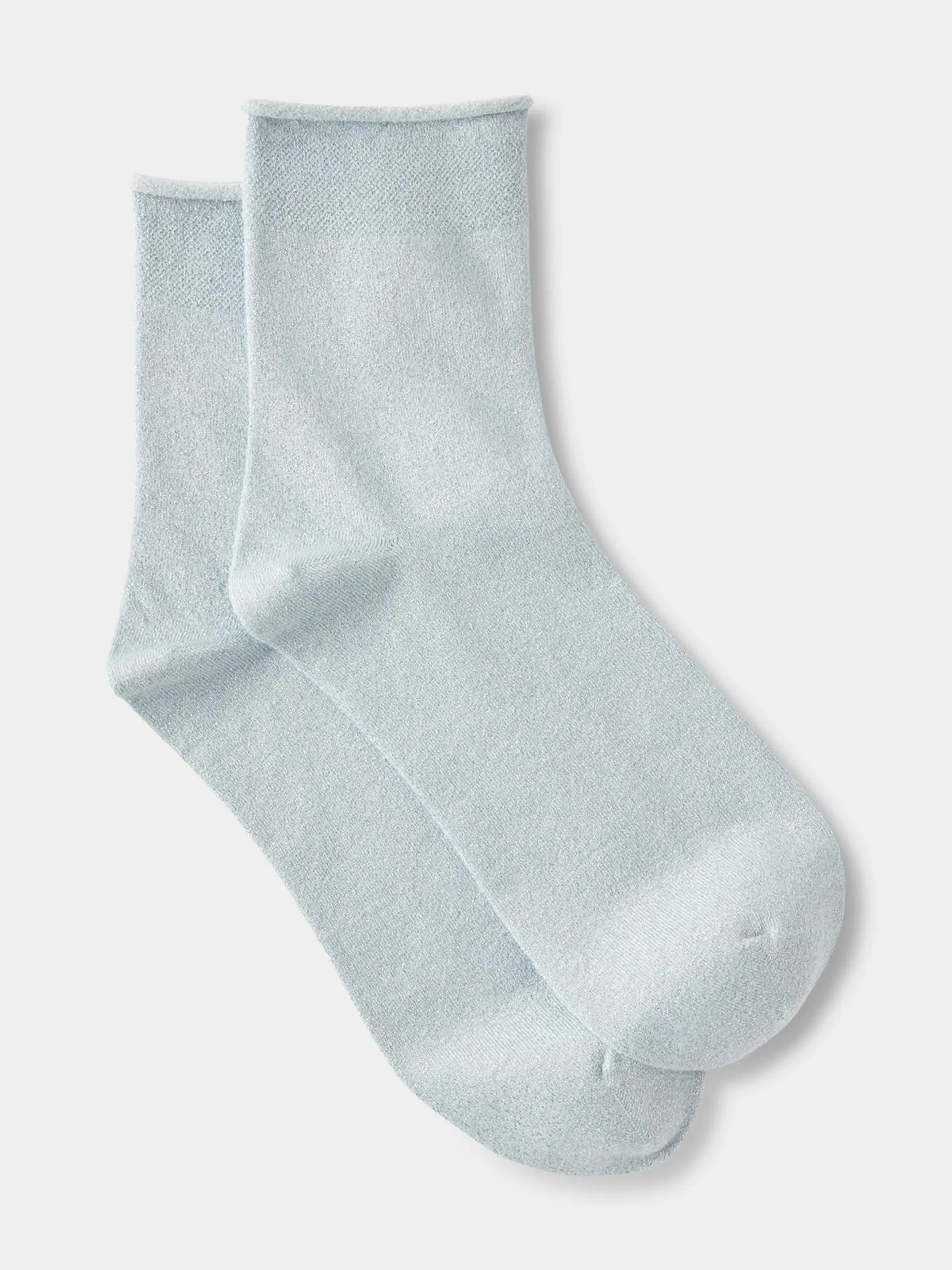 Women's Cotton On Blue Sparkle Mid Crew Socks