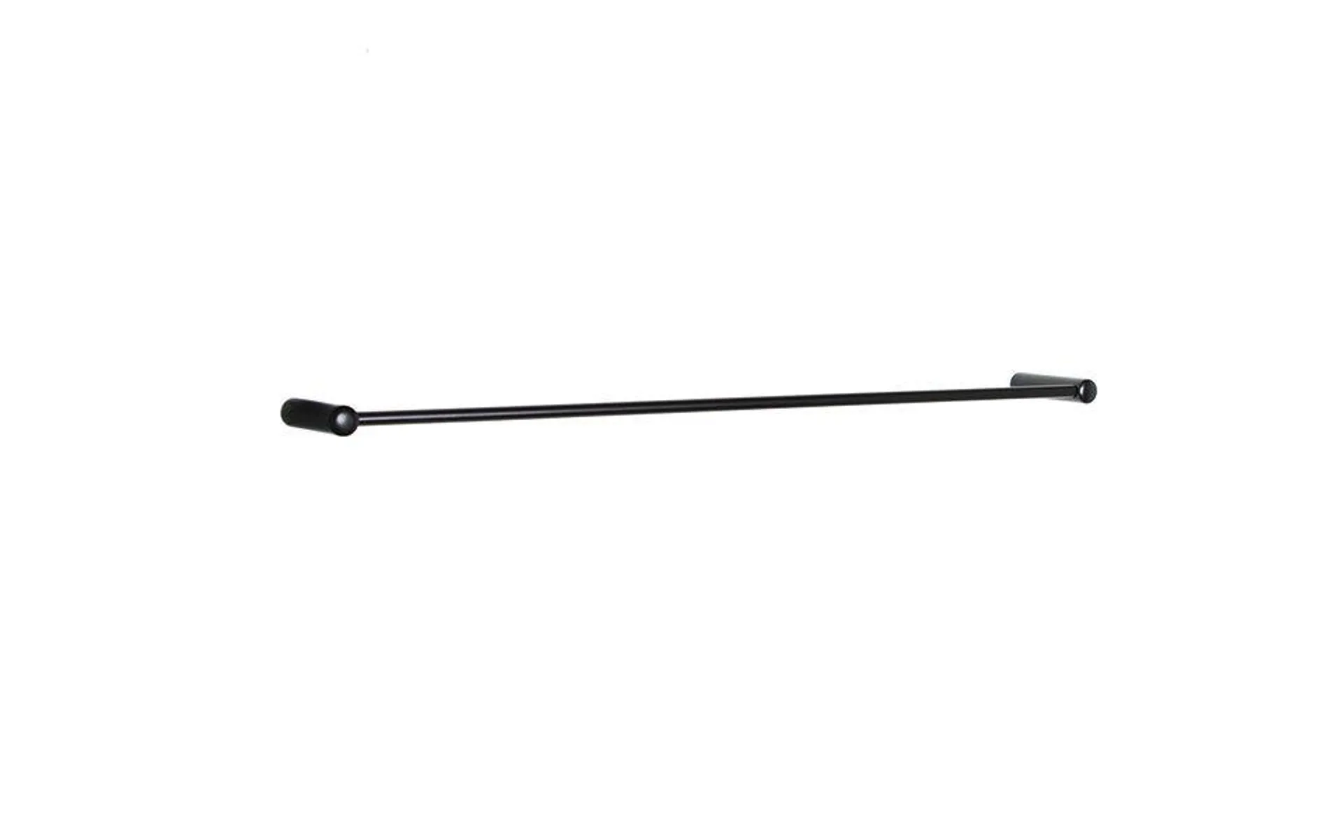 Omega Matt Black Single Towel Rail 750mm