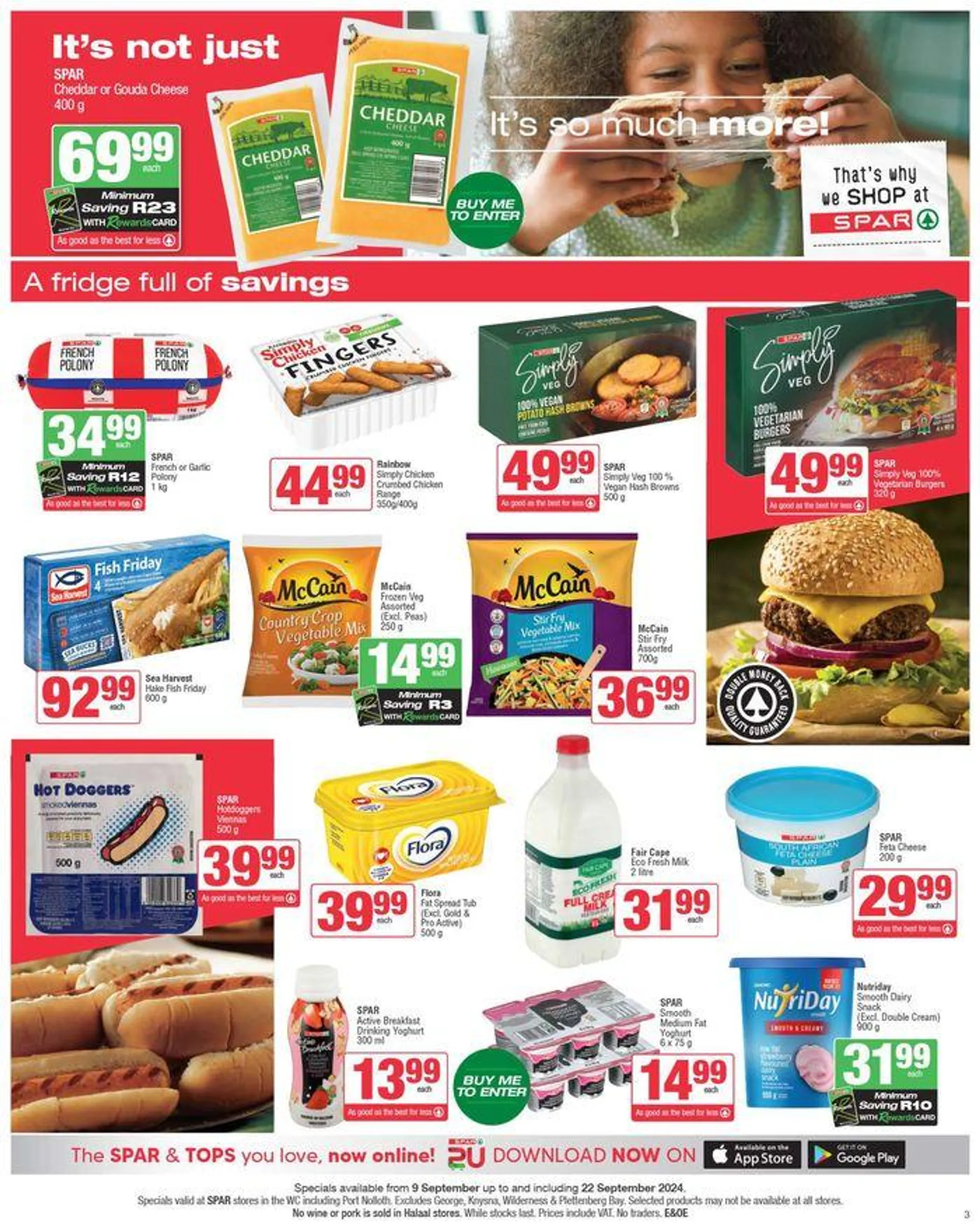 Specials Spar from 13 September to 22 September 2024 - Catalogue Page 3