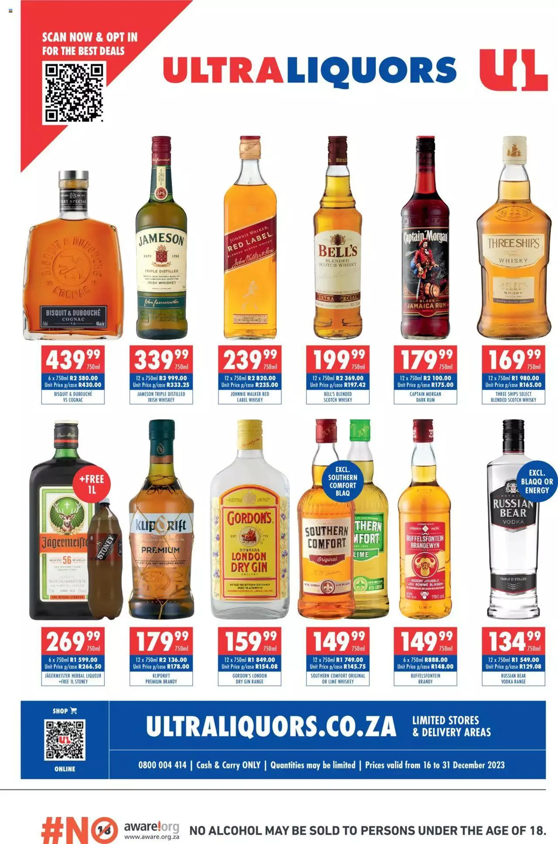 Ultra Liquors Specials - 16 December 31 December 2023 - Page 1