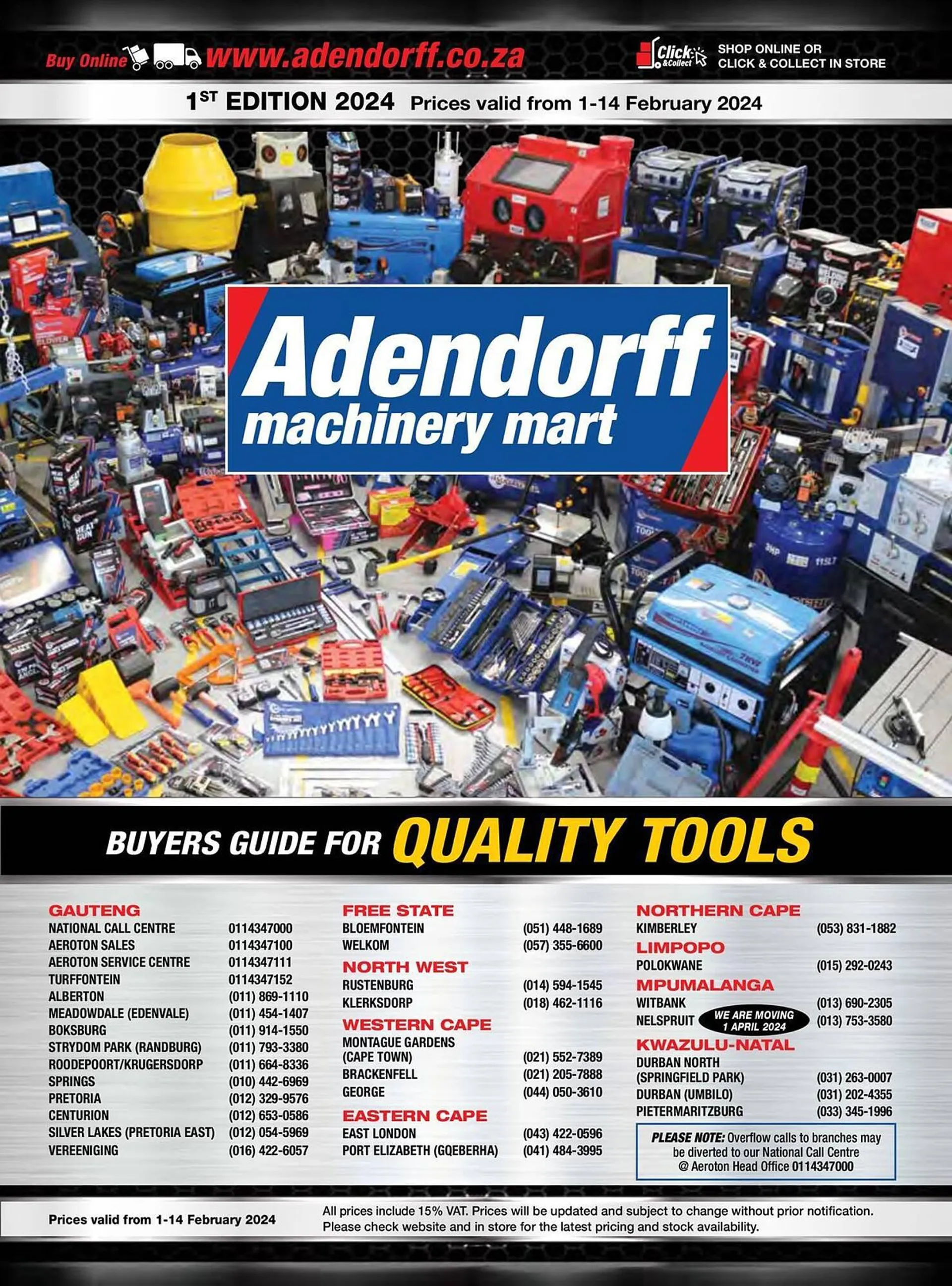 Adendorff Machinery Mart catalogue - 1 February 14 February 2024 - Page 1