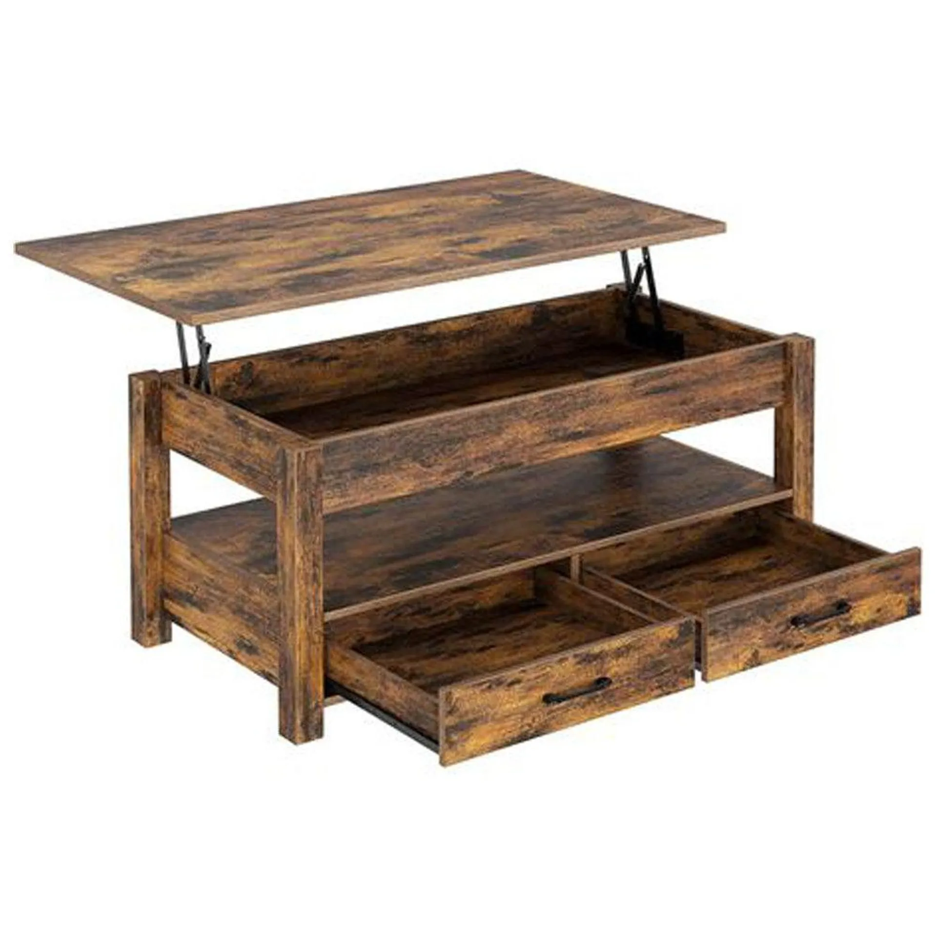 LIFT TOP COFFEE TABLE WITH DRAWERS