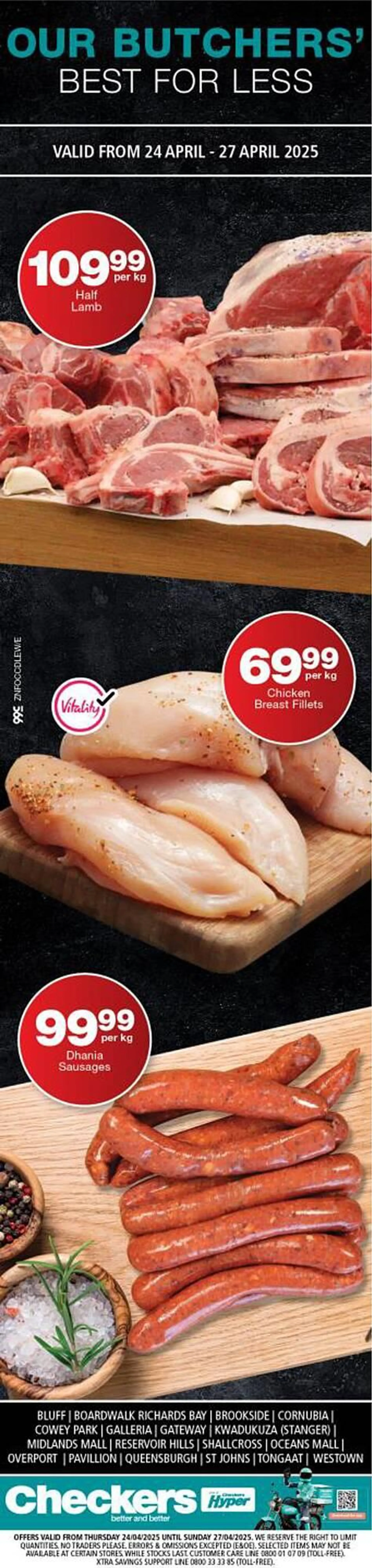 Checkers catalogue from 24 April to 27 April 2025 - Catalogue Page 1