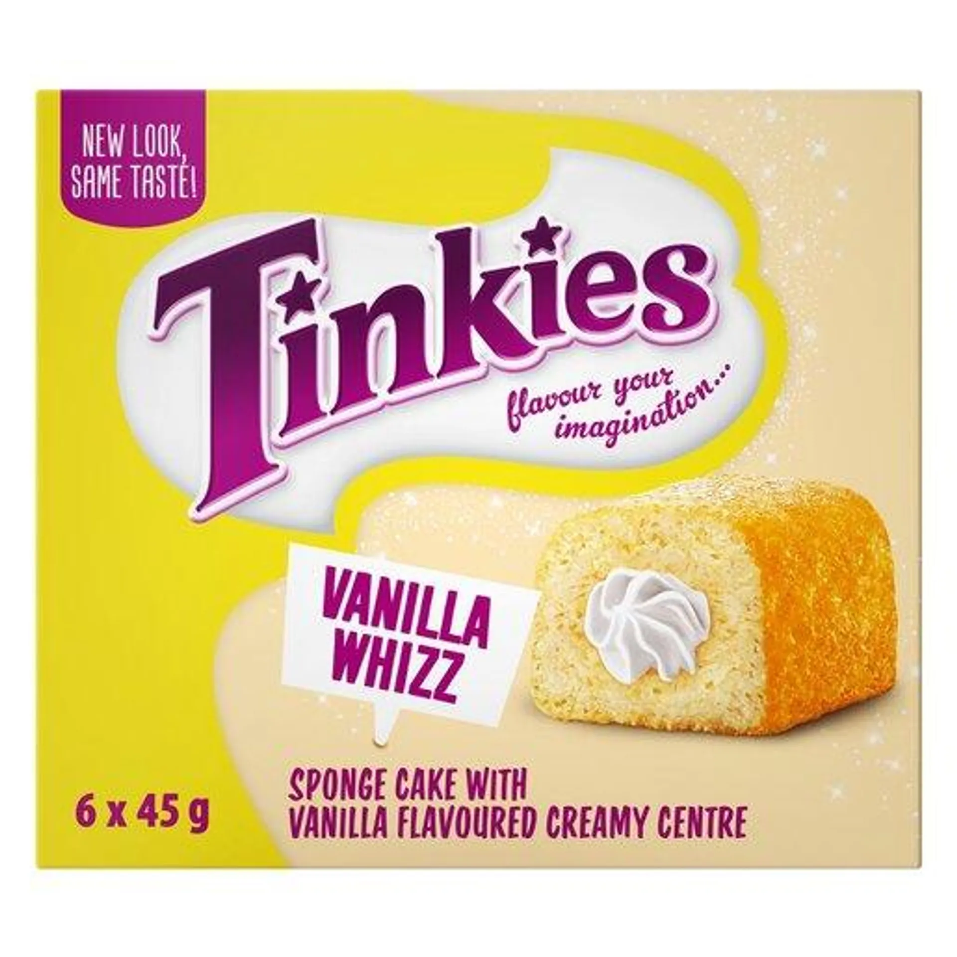 Tinkies Vanilla Whizz Sponge Cake 6 x 45g