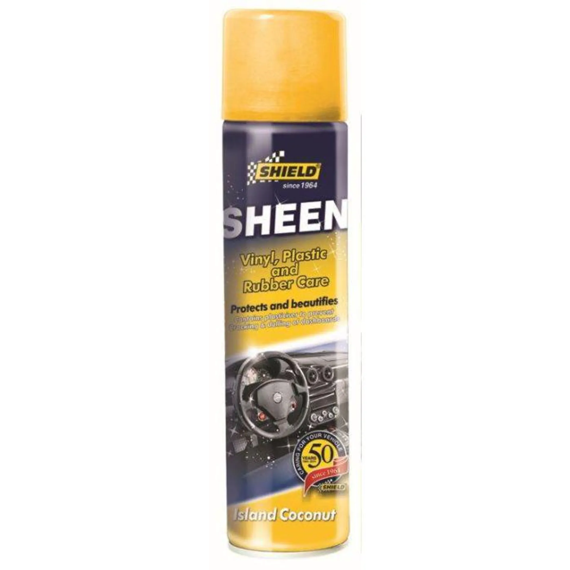 Shield Sheen Vinyl, Plastic & Rubber Care Island Coconut 300ml