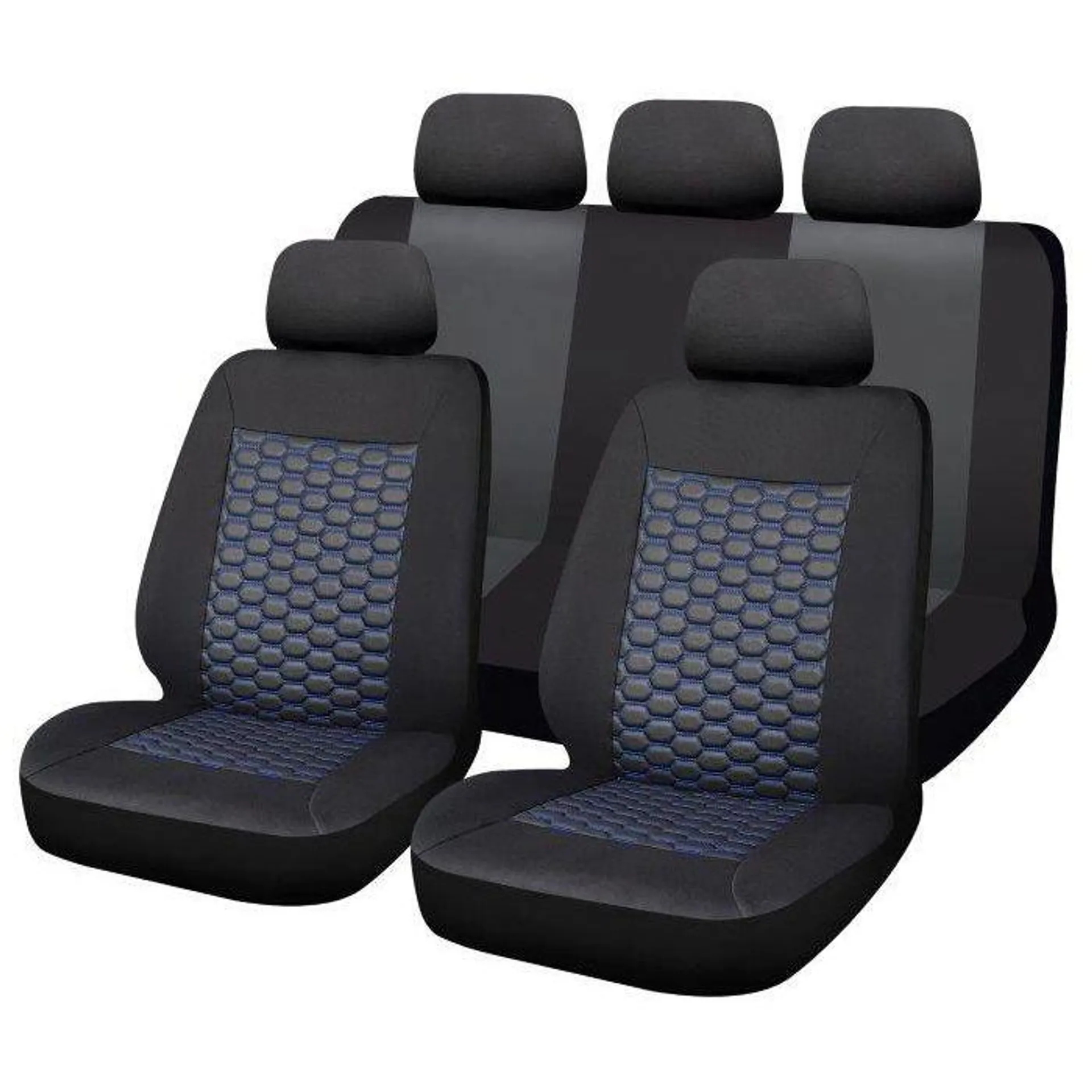 Autogear 11 Piece Monsanto Seat Cover Set Black/Blue