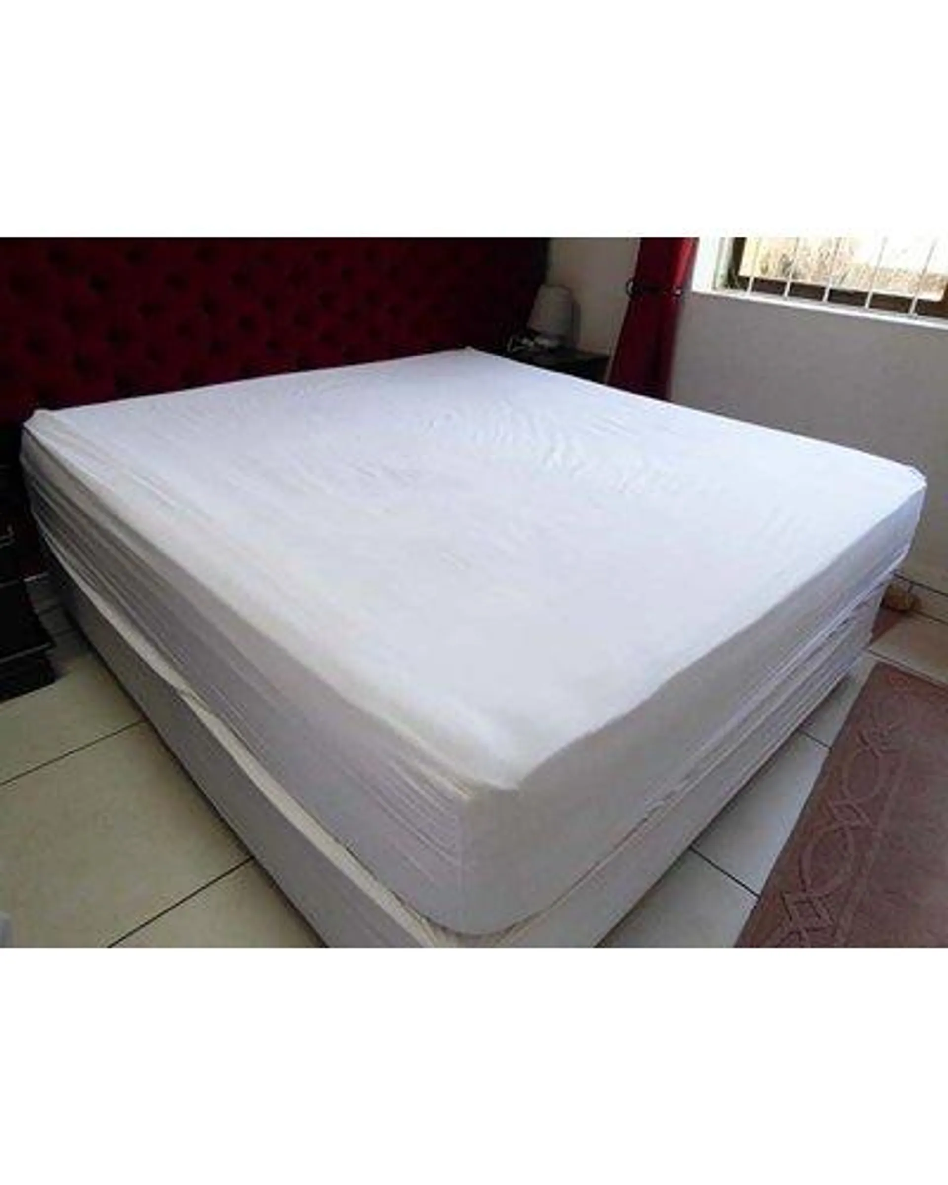 Rey's Fine Linen Double Bed Fitted Sheet 300 TC White 100% Cotton XL XD