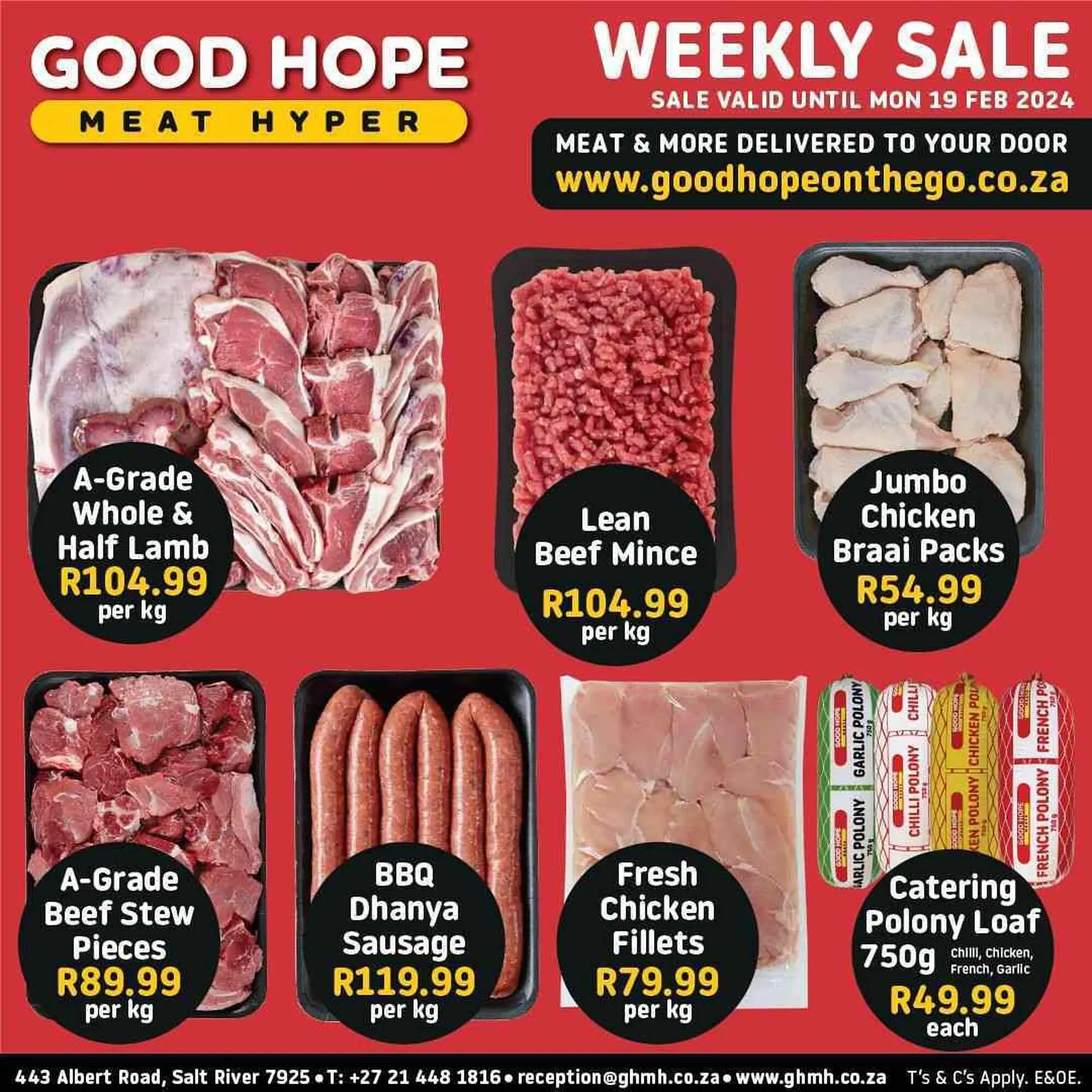 Good Hope Meat Hyper catalogue - 15 February 19 February 2024 - Page 1