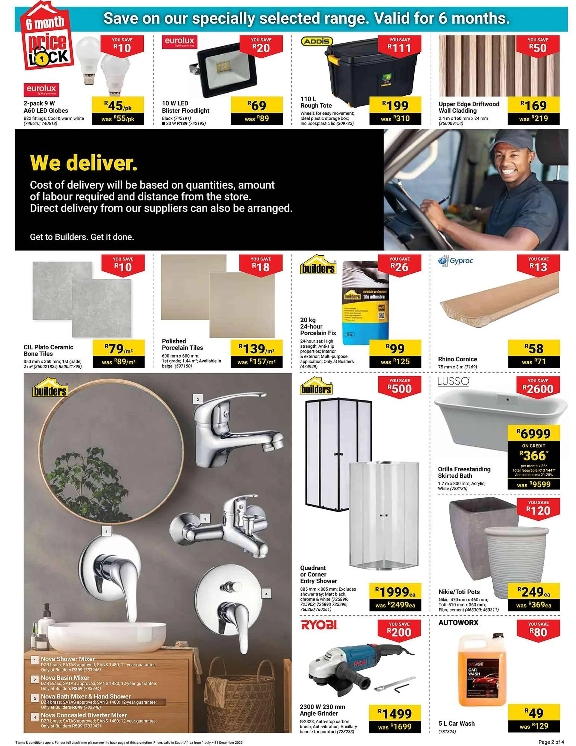 Builders Warehouse catalogue from 1 July to 31 December 2025 - Catalogue Page 1