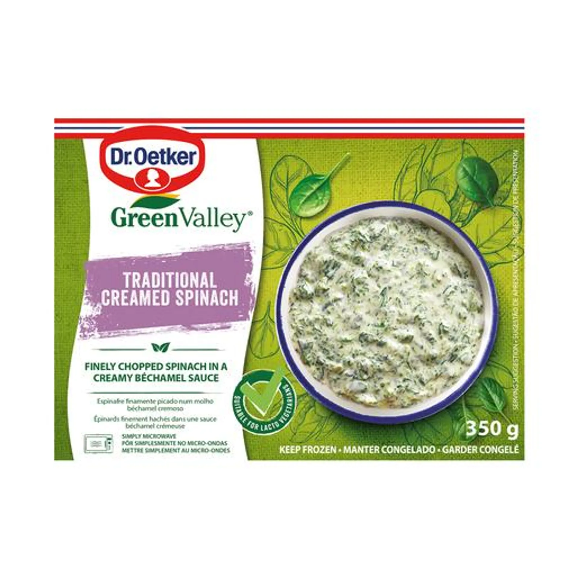 Green Valley Traditional Cream Spinach 350g