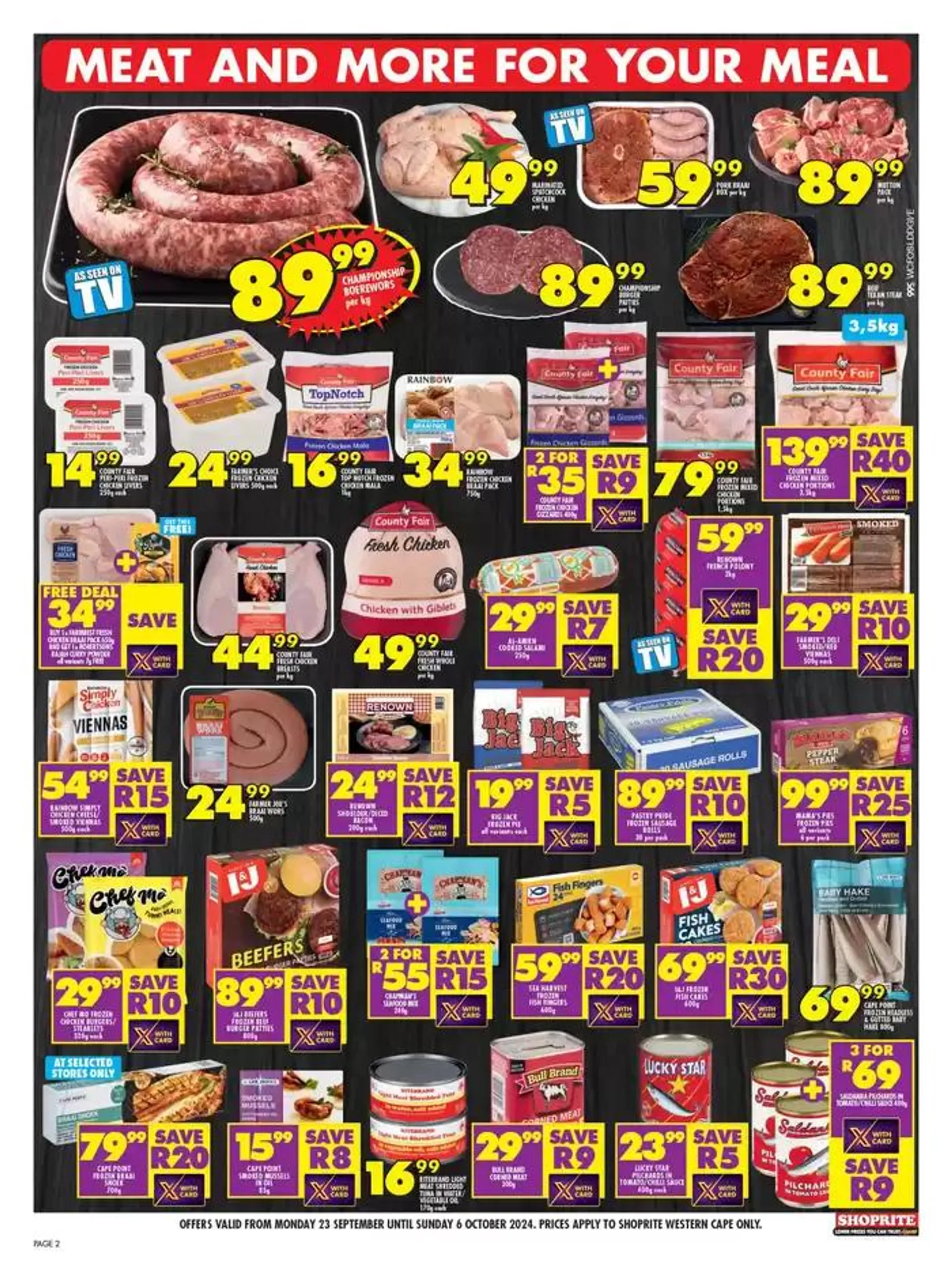 Shoprite Promise Western Cape  from 24 September to 6 October 2024 - Catalogue Page 2