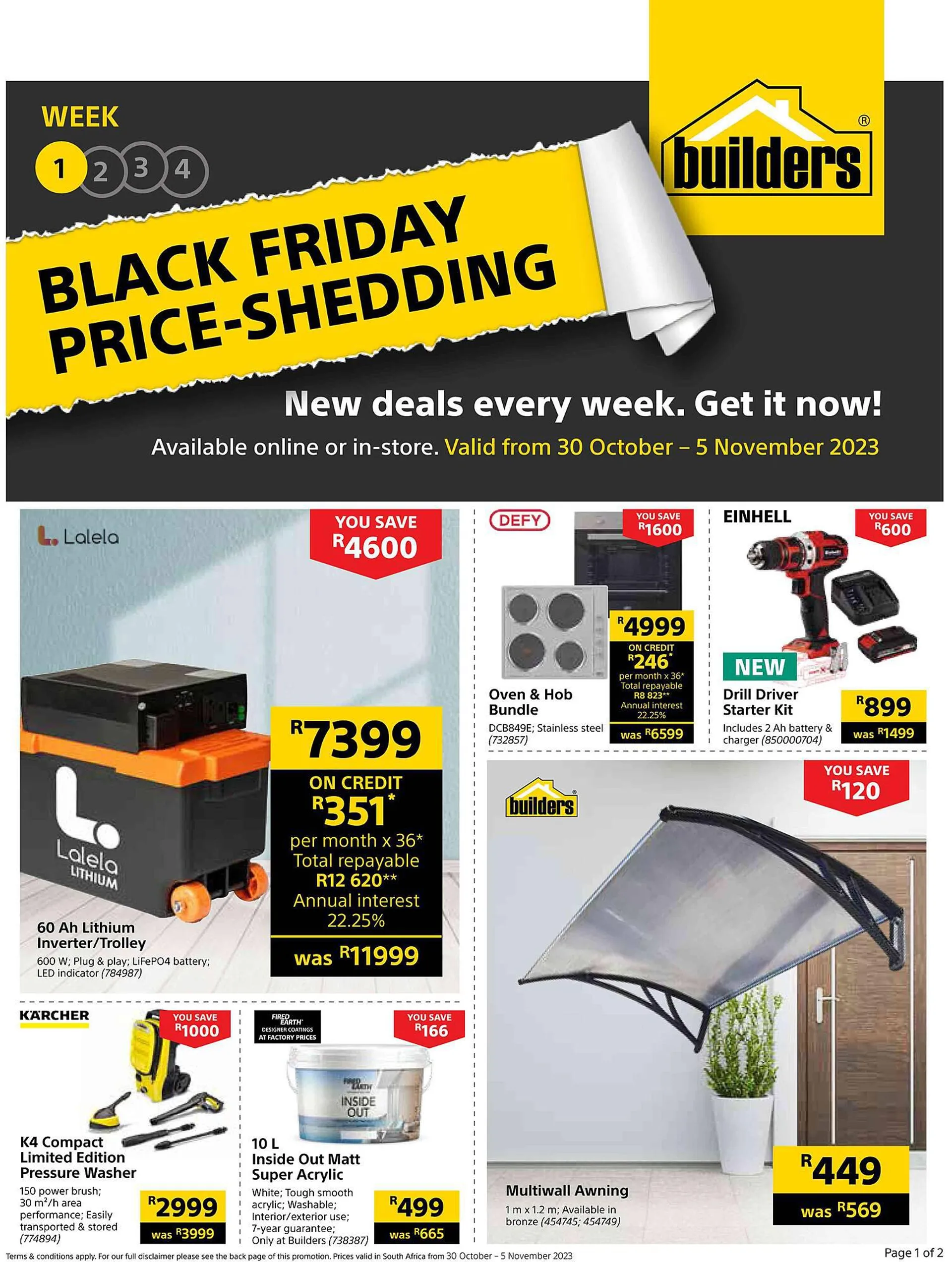 Builders Warehouse catalogue from 30 October to 5 November 2023 - Catalogue Page 1