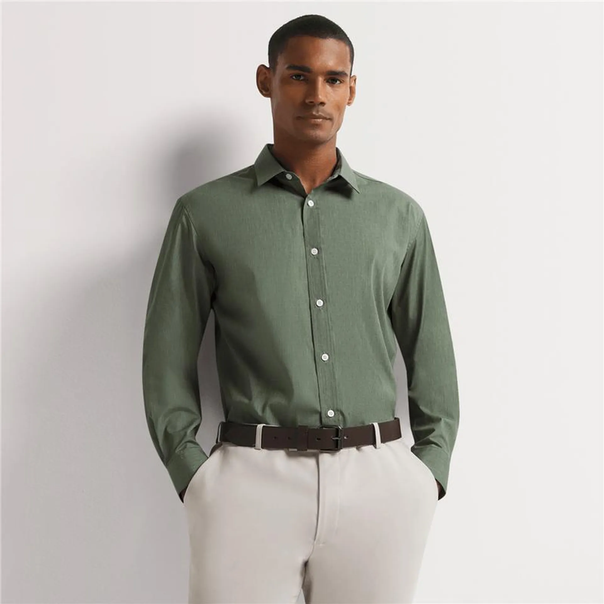 Men's Markham Fashion Lounge Chanbray Olive Shirt