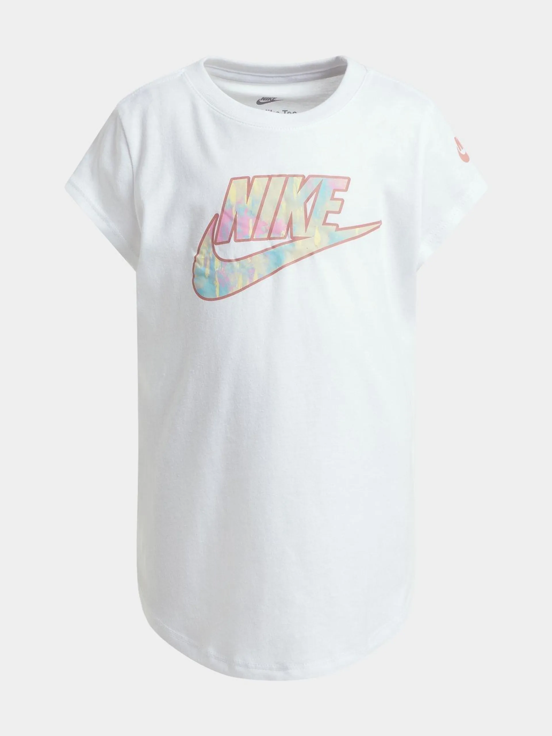 Nike Girls Kids Printed Club White T-Shirt