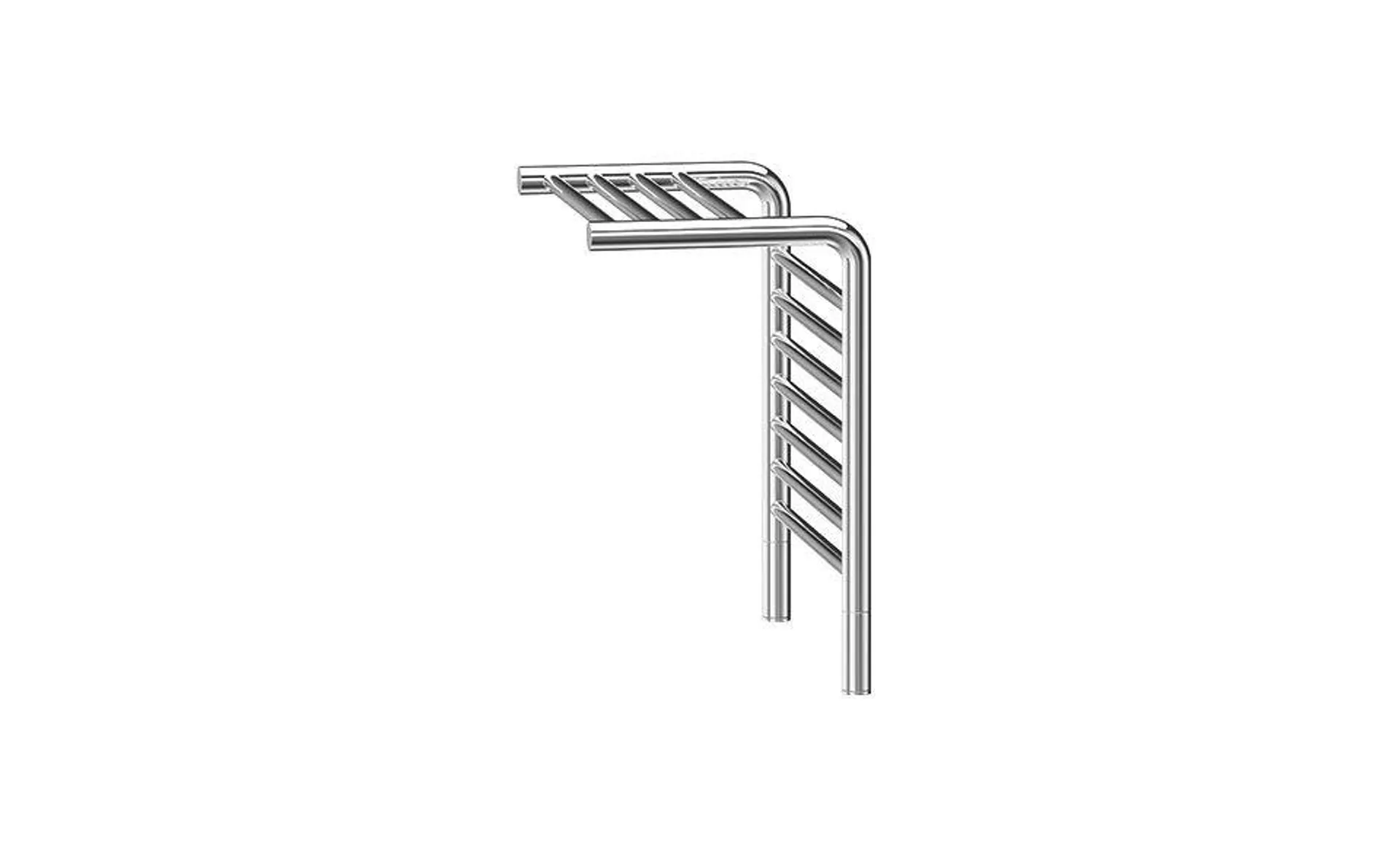 Jeeves Tangent M Polished Stainless Steel Heated Towel Shelf 555 x 520mm