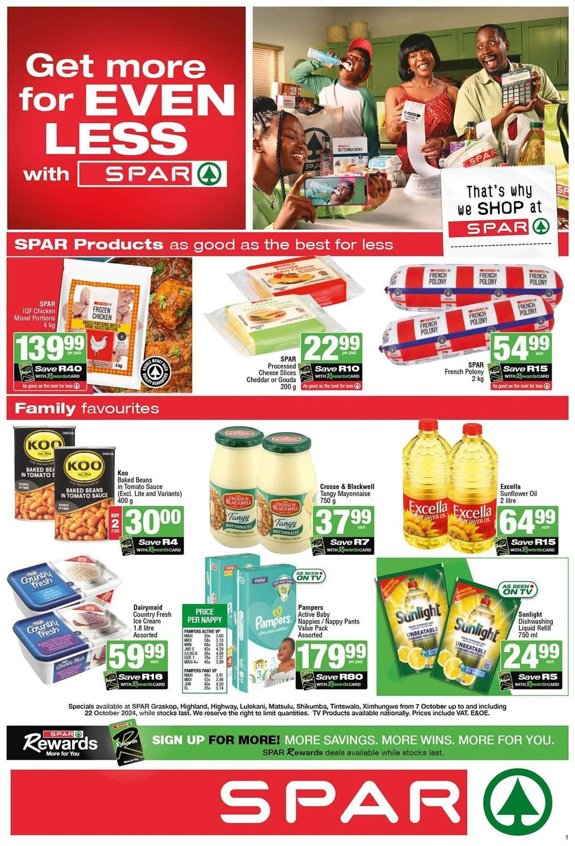 Spar catalogue from 7 October to 22 October 2024 - Catalogue Page 1