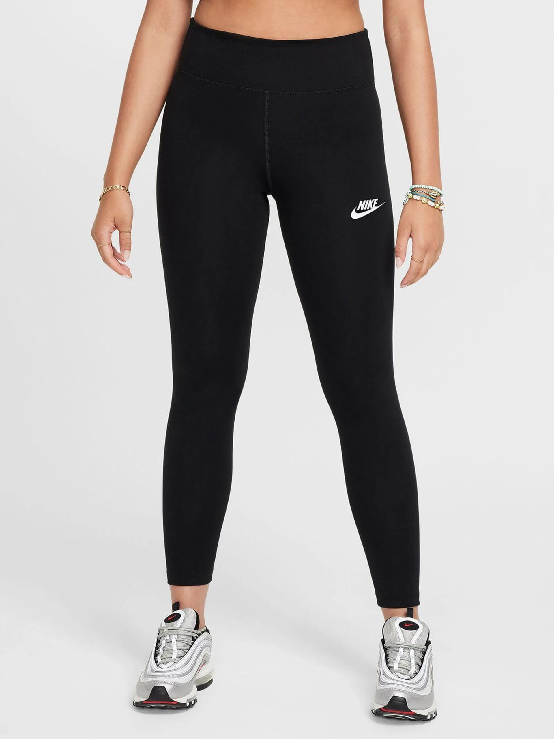 Nike Girls Youth Sportswear Classic High Waist Black Tight