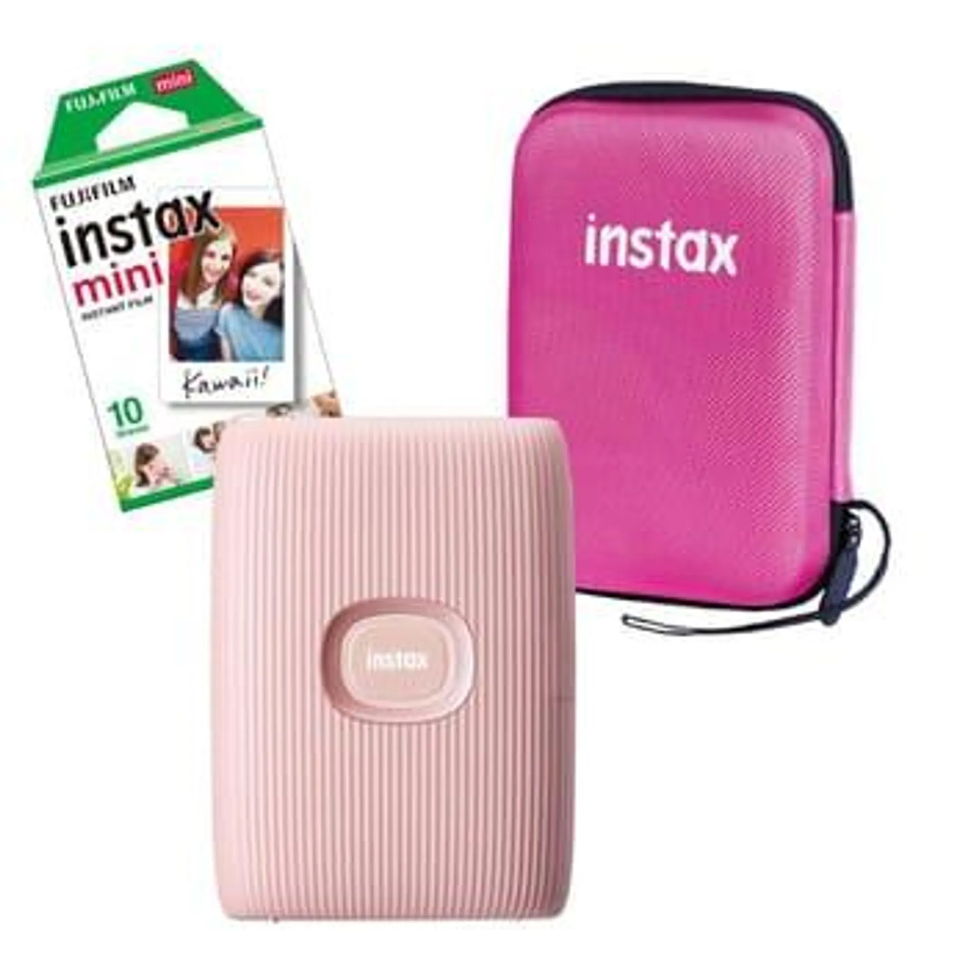Fujifilm Instax Mini Link 2 Smartphone Printer Kit (Soft Pink)