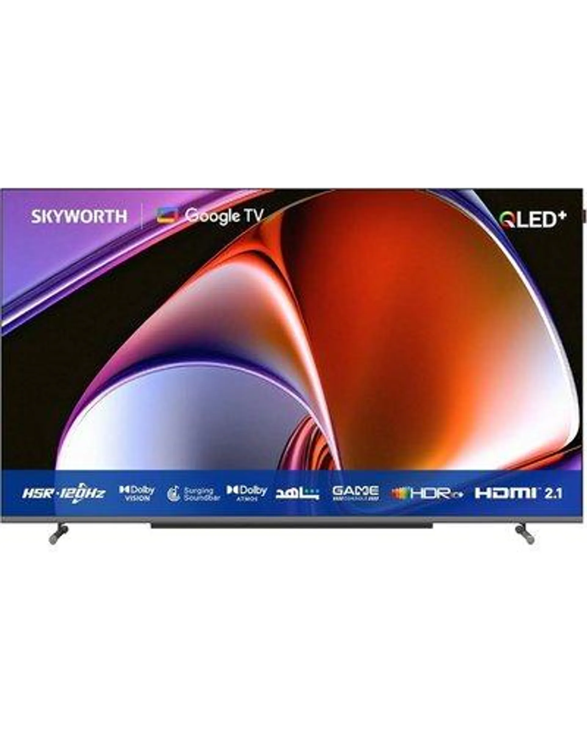 Skyworth 4K 55" QLED 4K UHD Google TV - Wave TV with Build-In Soundbar
