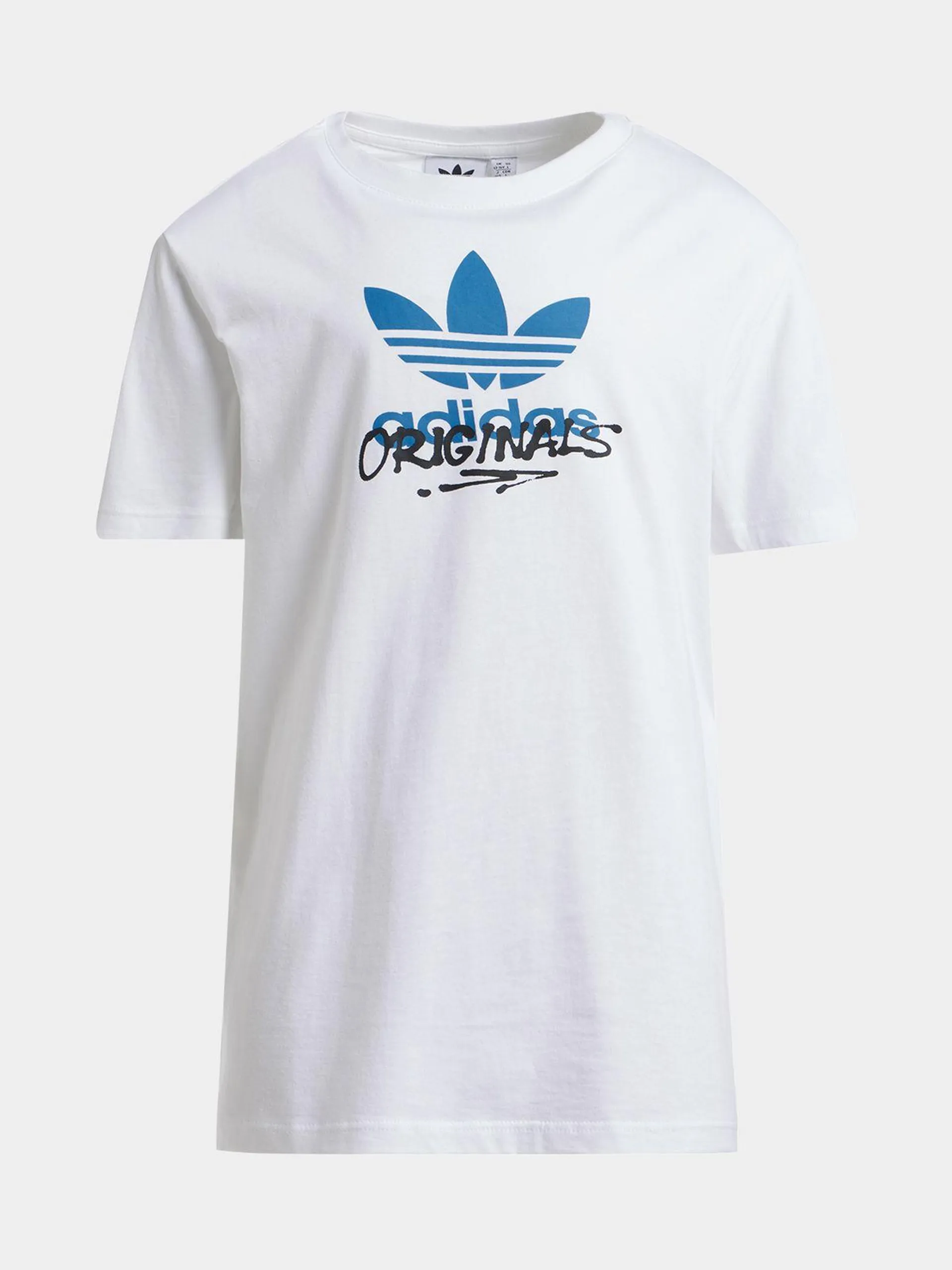 adidas Original Unisex Youth Spray Print White T-Shirt